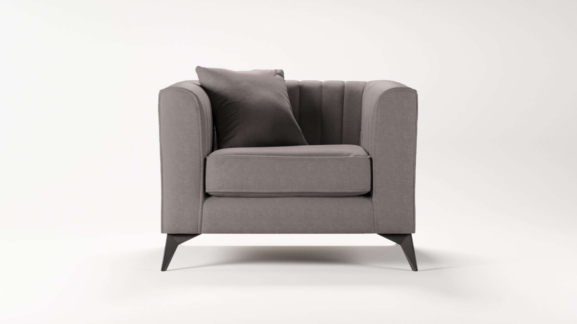 Places of Style Sessel »MATTHEW Loungesessel, Maße B/T/H: 99/86/74 cm«, incl. 1 Zierkissen, Steppung im Rückenbereich