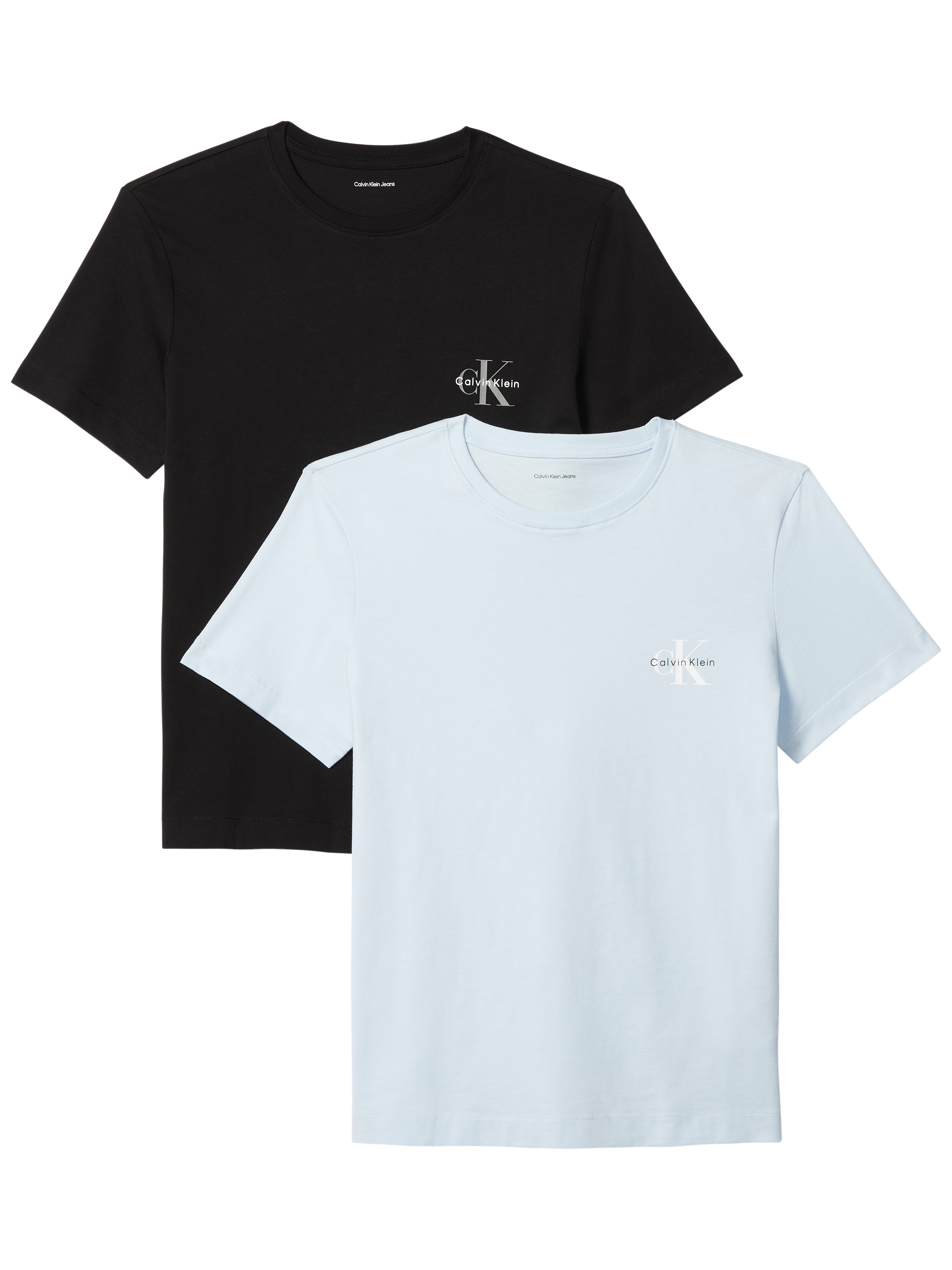 Calvin Klein Jeans T-Shirt »MONOLOGO CN 2 PACK TEE« Packung, 2er-Pack, 2 tlg. , Logoschriftzug