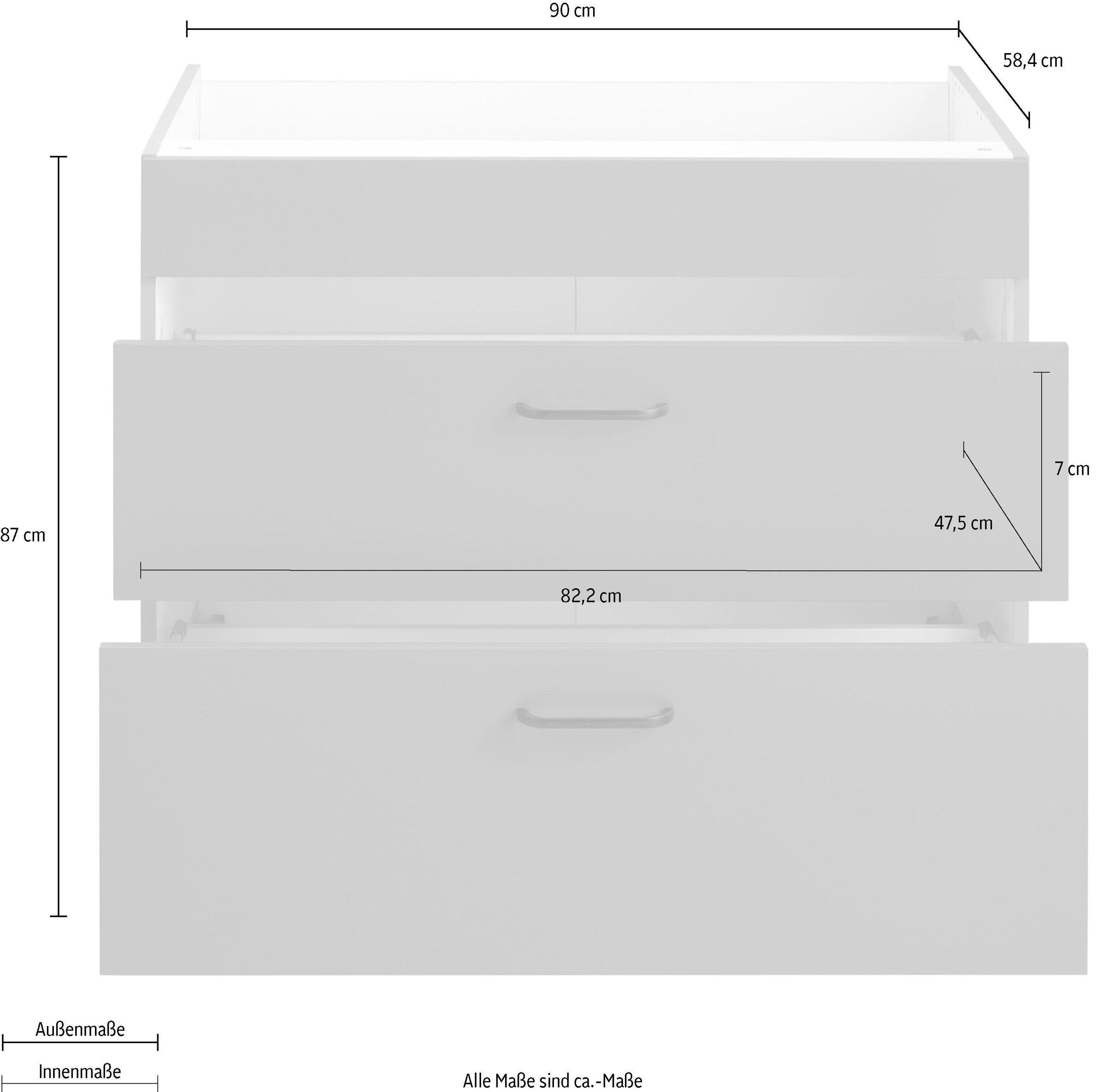 OPTIFIT Unterschrank »Elga«, mit Soft-Close-Funktion, höhenverstellbare Füße, Breite 90 cm