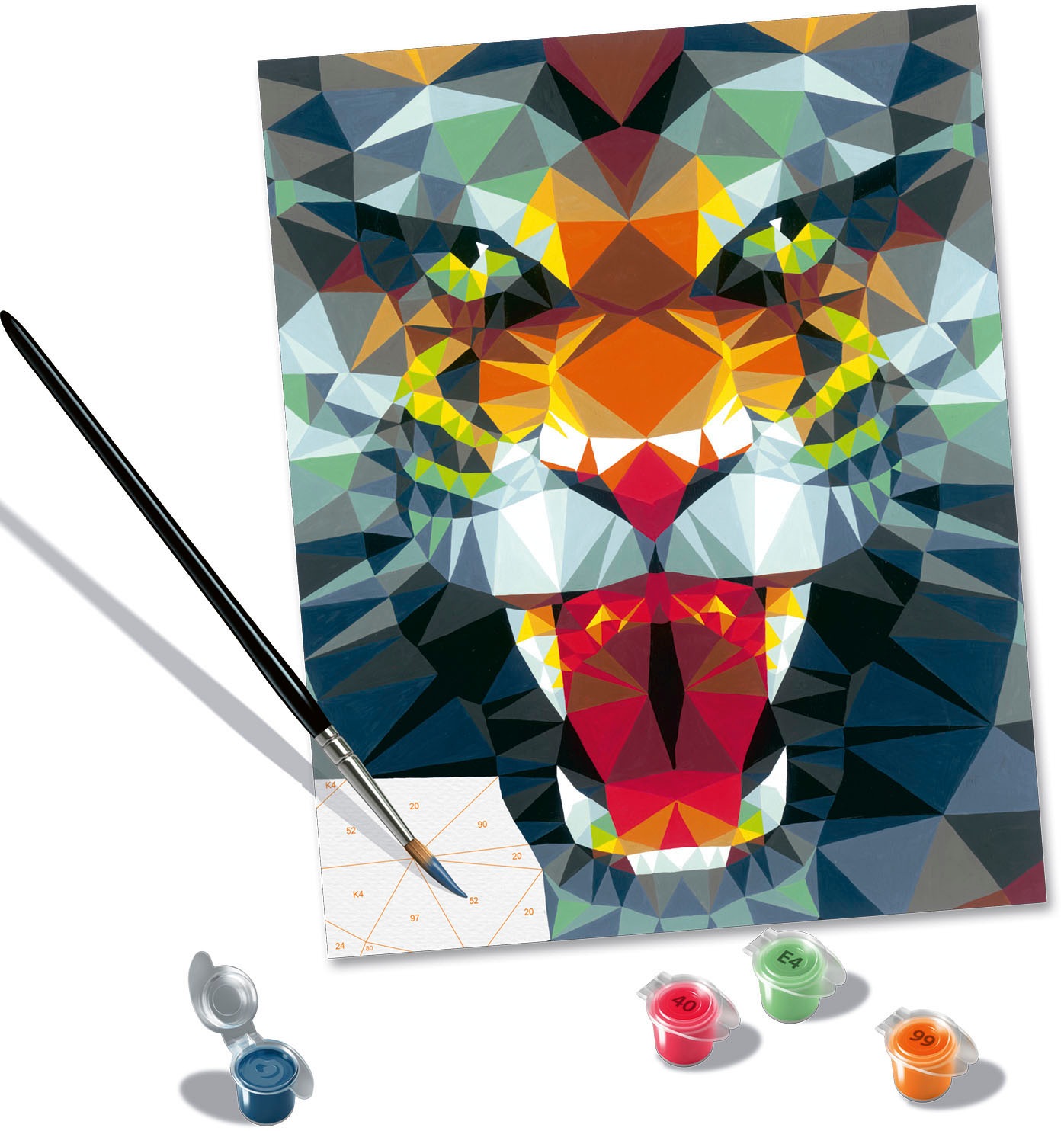 Ravensburger Malen nach Zahlen »CreArt, Polygon Tiger«, Made in Europe