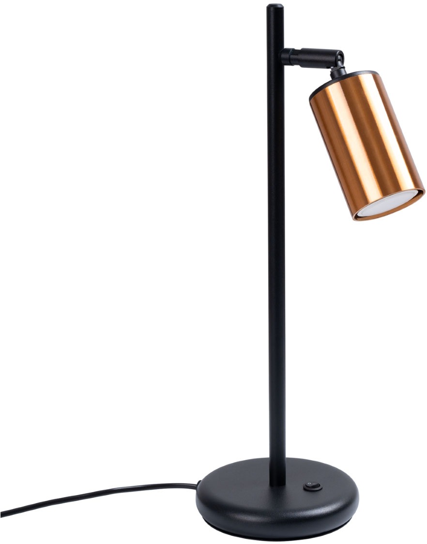 SOLLUX lighting Tischleuchte »Tischlampe WINX schwarz/kupfer«, 1 flammig, L günstig online kaufen