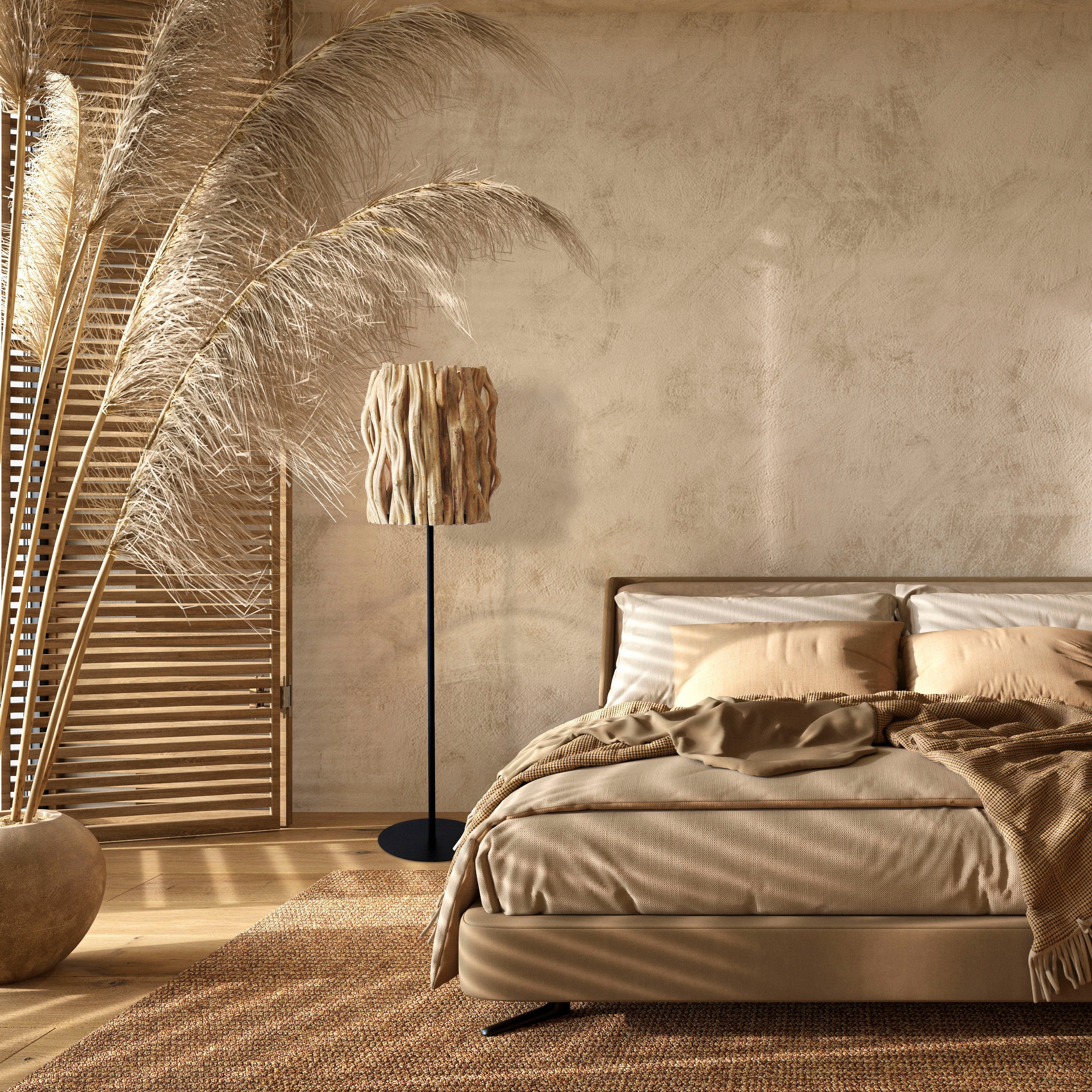 SalesFever Stehlampe »Walt« E27 1 Stk. handgefertigt, in Fackeloptik