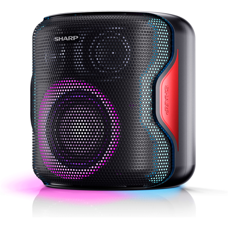 SHARP Party-Lautsprecher »PS-921(BK)« (A2DP Bluetooth AVRCP Bluetooth Bluetooth Beleuchtungseffekte USB-Wiedergabe ) schwarz/rot...