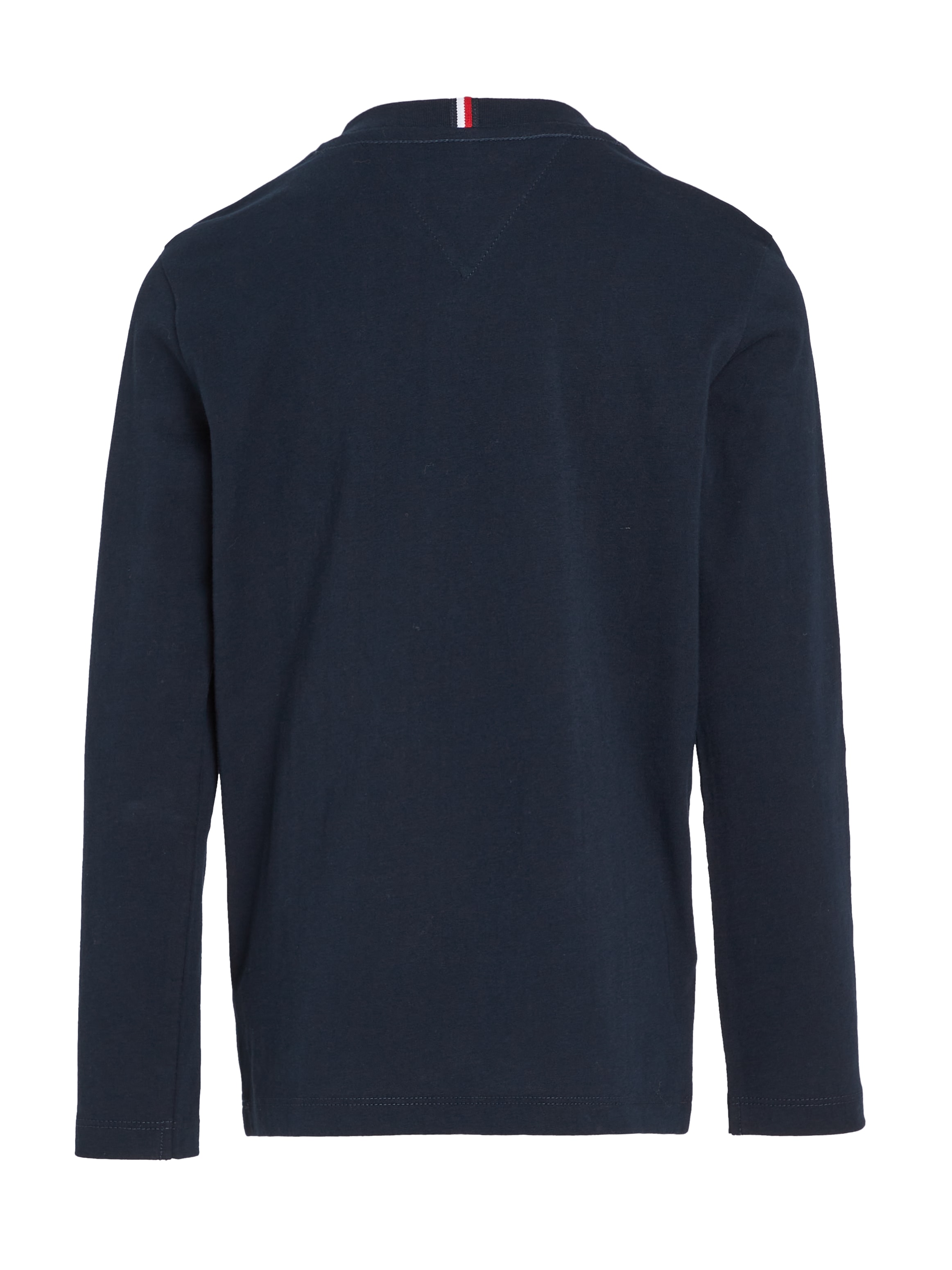 Tommy Hilfiger Langarmshirt »MONOTYPE FLOCK REGULAR TEE LS«, Kinder bis 16 Jahre mit Logoschriftzug