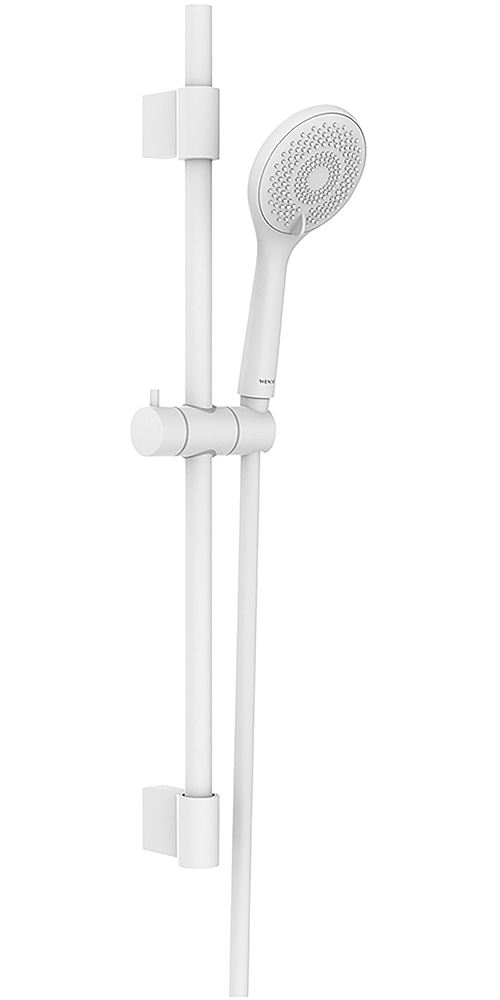 WENKO Brausegarnitur »Modell Watersaving«, (Set, 6 tlg.), Duschstange mit Halter, Handbrause & Duschschlauch, wassersparend