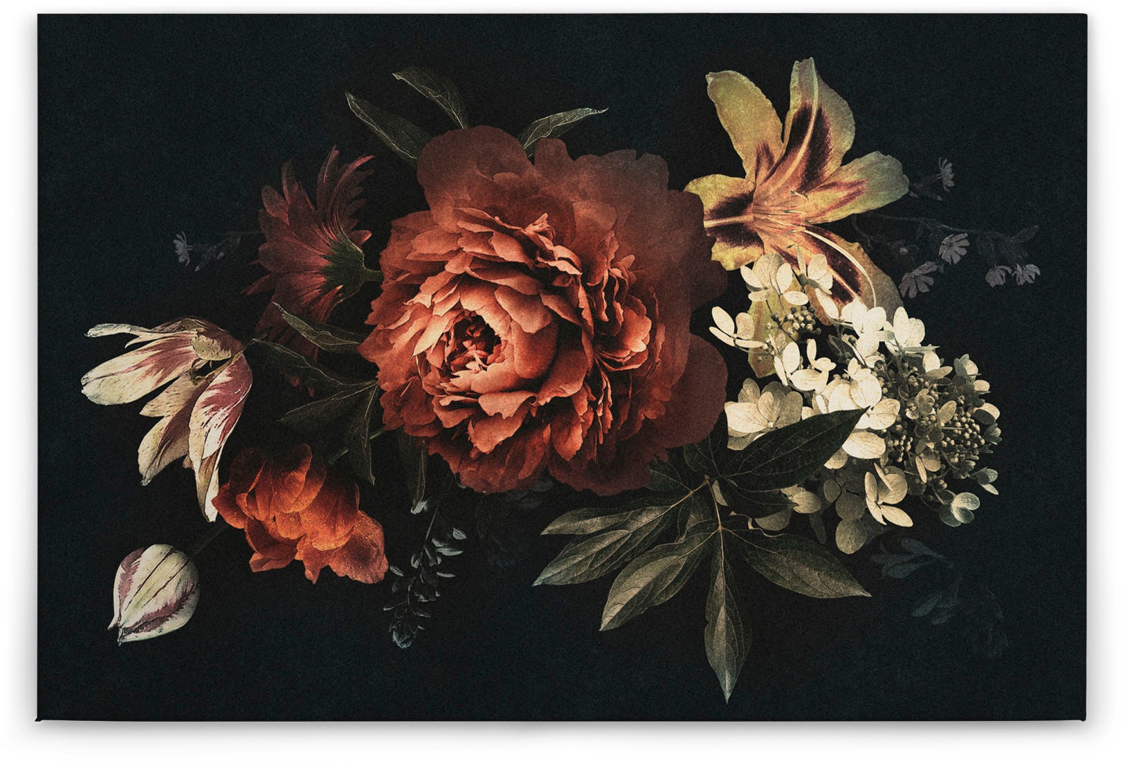 Bricoflor Blumen Bild Im Ölgemälde Stil Stillleben Leinwand Bild Mit Rosen günstig online kaufen
