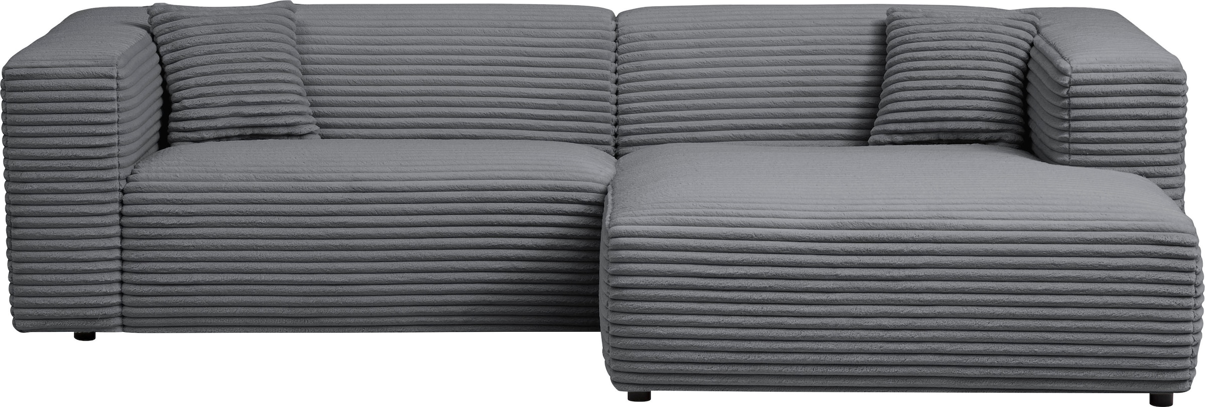 andas Ecksofa »BAKELS, L-Form in Cord oder Boucle-Stoff, moderne Couch«, wahlweise Recamiere rechts/links, bequemer Sitzkomfort