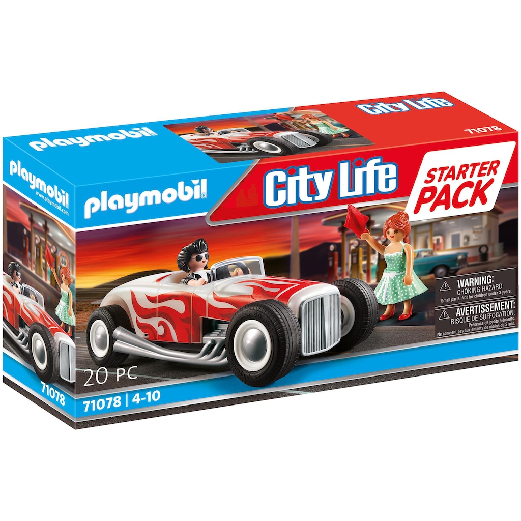 Playmobil® Konstruktions-Spielset »Starter Pack Hot Rod (71078), City Life«