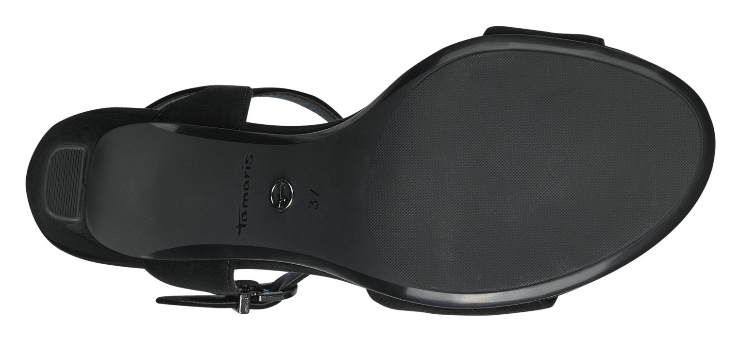 Tamaris Sandalette  Trichterabsatz, Abendschuh mit verstellbarem Fesselriemchen