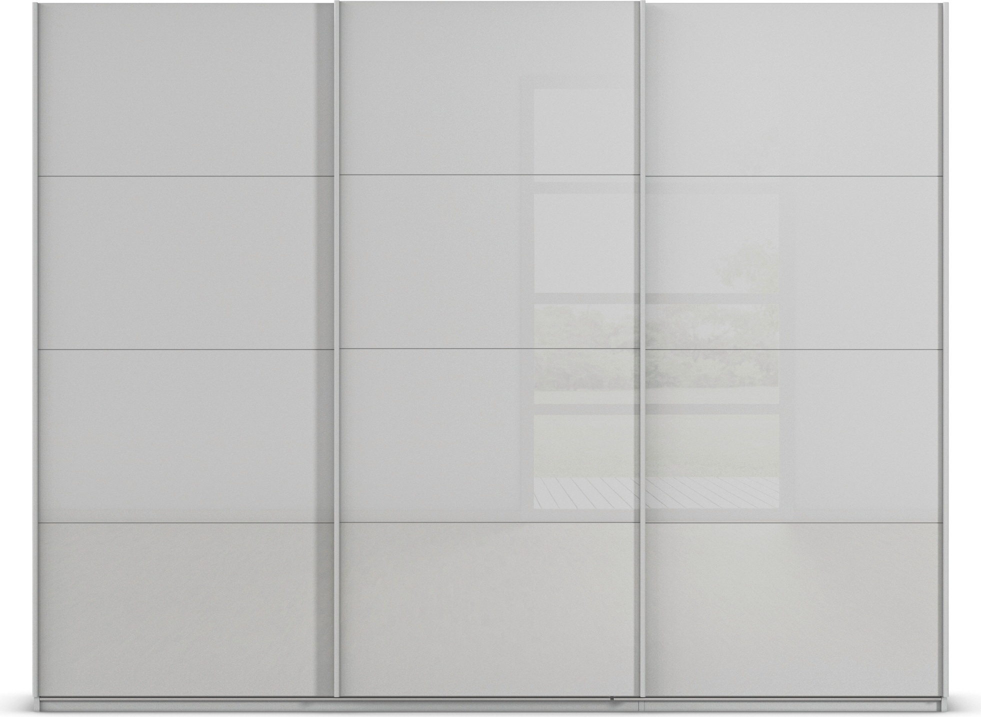 rauch Schwebetürenschrank »Kleiderschrank Schrank Garderobe AGORDO mit Glasfront«, durchdachte Innenausstattung, in 4 Breiten und 2 Höhen MADE IN GERMANY