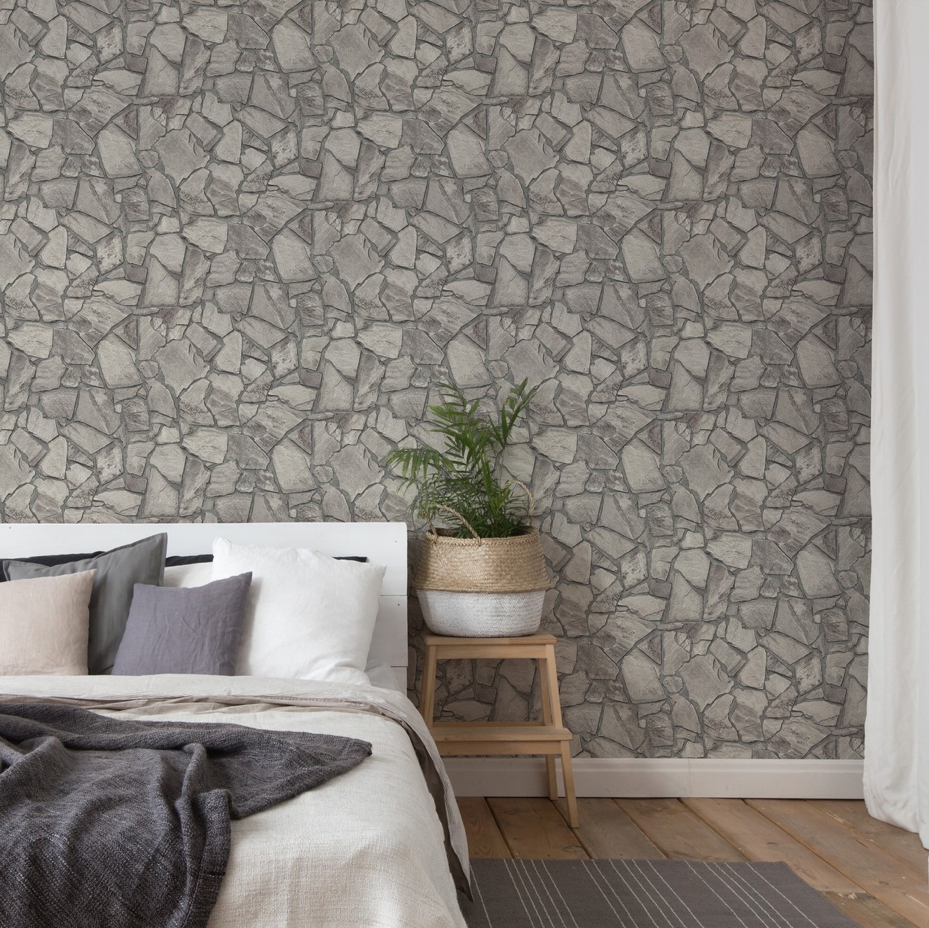A.S. Création Vliestapete »Terra Tapete Steinoptik«, matt-gemustert-neutral, Stein-Tapete Steinwand Naturstein 3d-Optik Tapeten Wohnzimmer modern