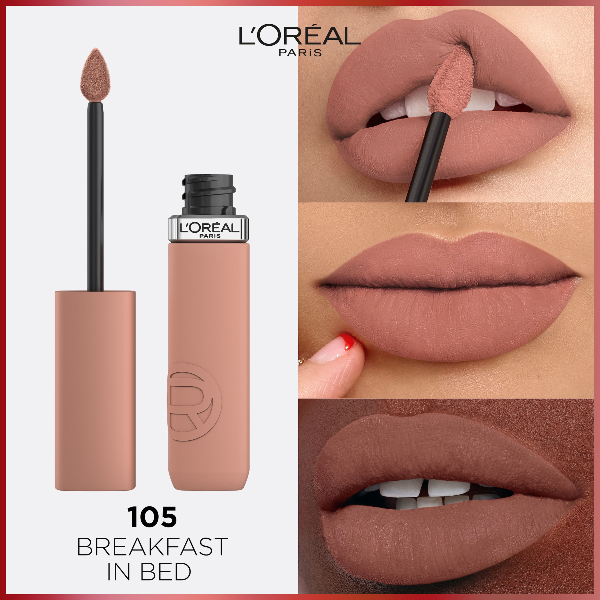 L'ORÉAL PARIS Lippenstift »L'Oréal Paris Infaillible Matte Resistance«, mit natürlichen Inhaltstoffen