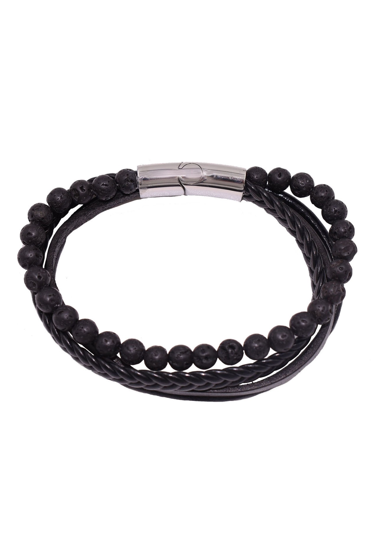 Firetti Lederarmband »Schmuck Geschenk Armschmuck Edelsteinarmband Lava«, Made in Germany - mit Lavastein