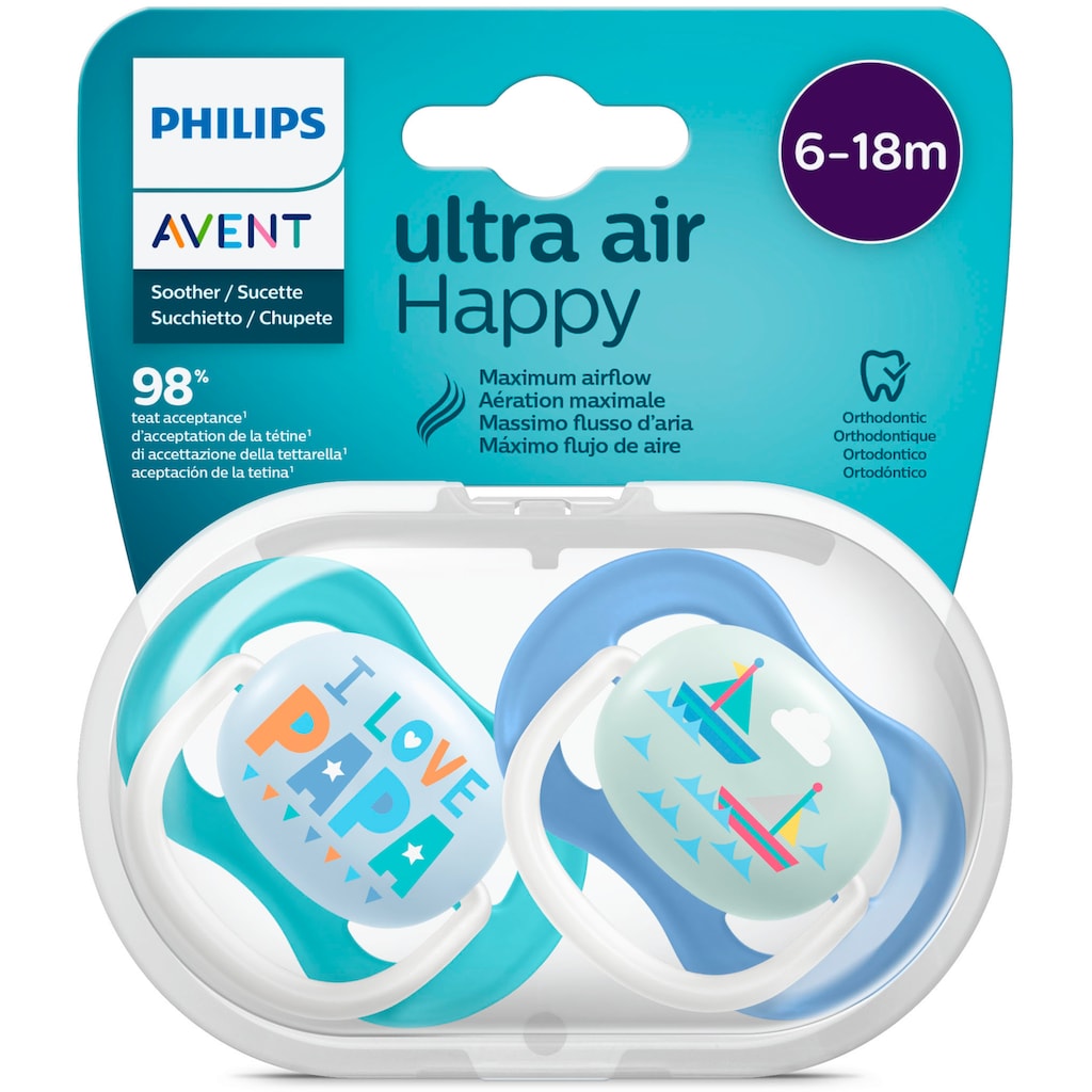 Philips AVENT Schnuller »SCF080/03«, (Set, Doppelpack)