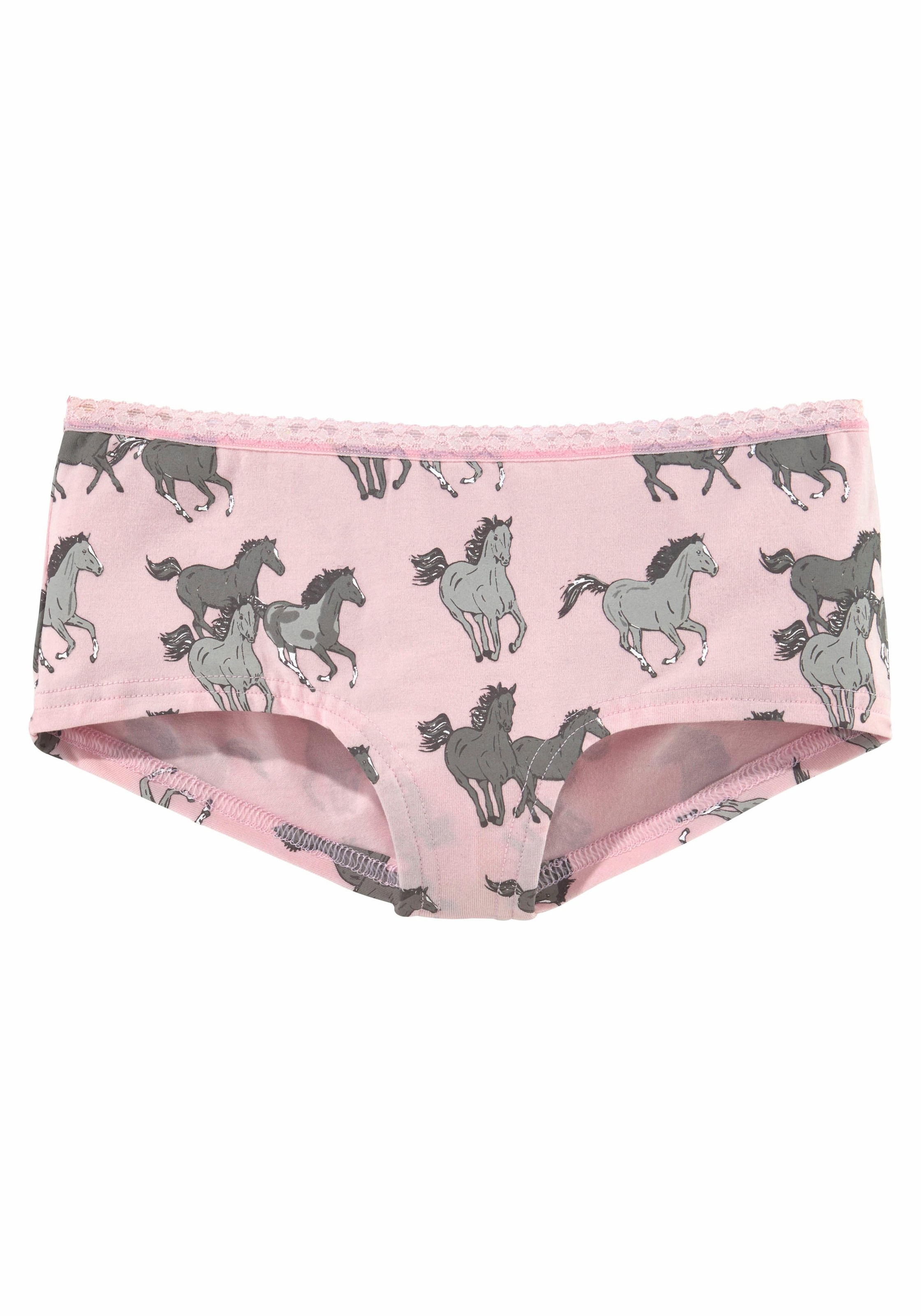 petite fleur bestellen Online-Shop 3 (Packung, im St.), Panty, mit Pferde-Druck