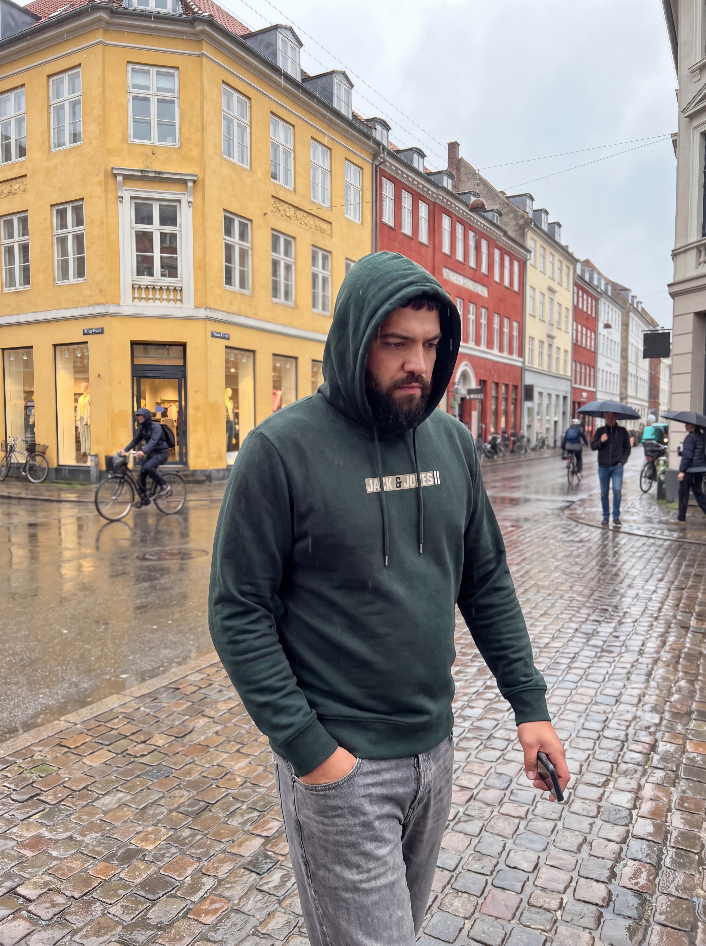 Jack & Jones PlusSize Kapuzensweatshirt »JJMUNK SWEAT HOOD PLS«, Materialmix, normal geschnitten
