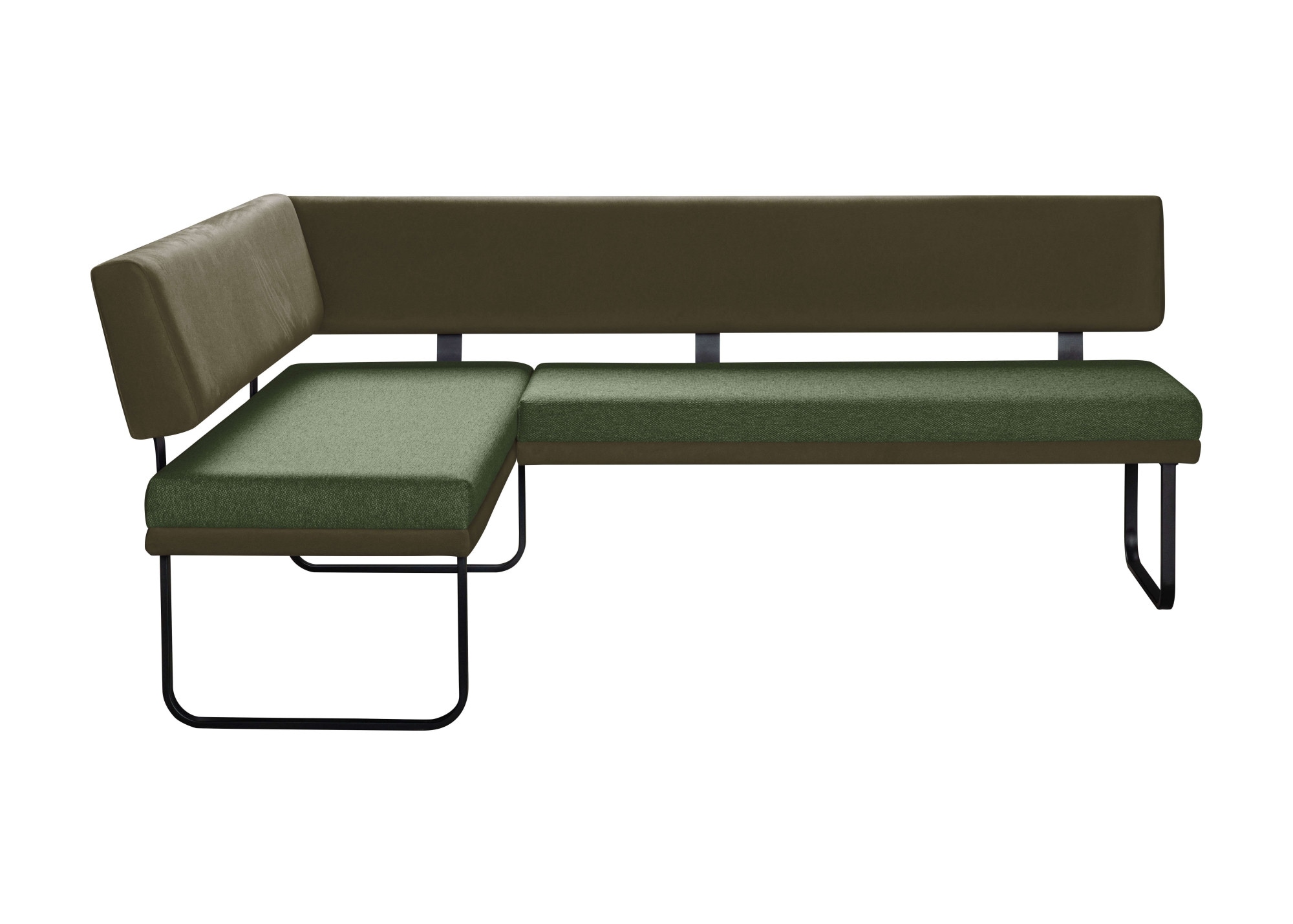 OTTO home Eckbankgruppe »Gabi Essecke, Sitzgruppe, Eckbankgruppe, Küchenbankgruppe« Set, 4tlg, 4 tlg. tlg. Gestell aus matt-schwarzem Flachmetall, stabil, 2-Stoff-Design
