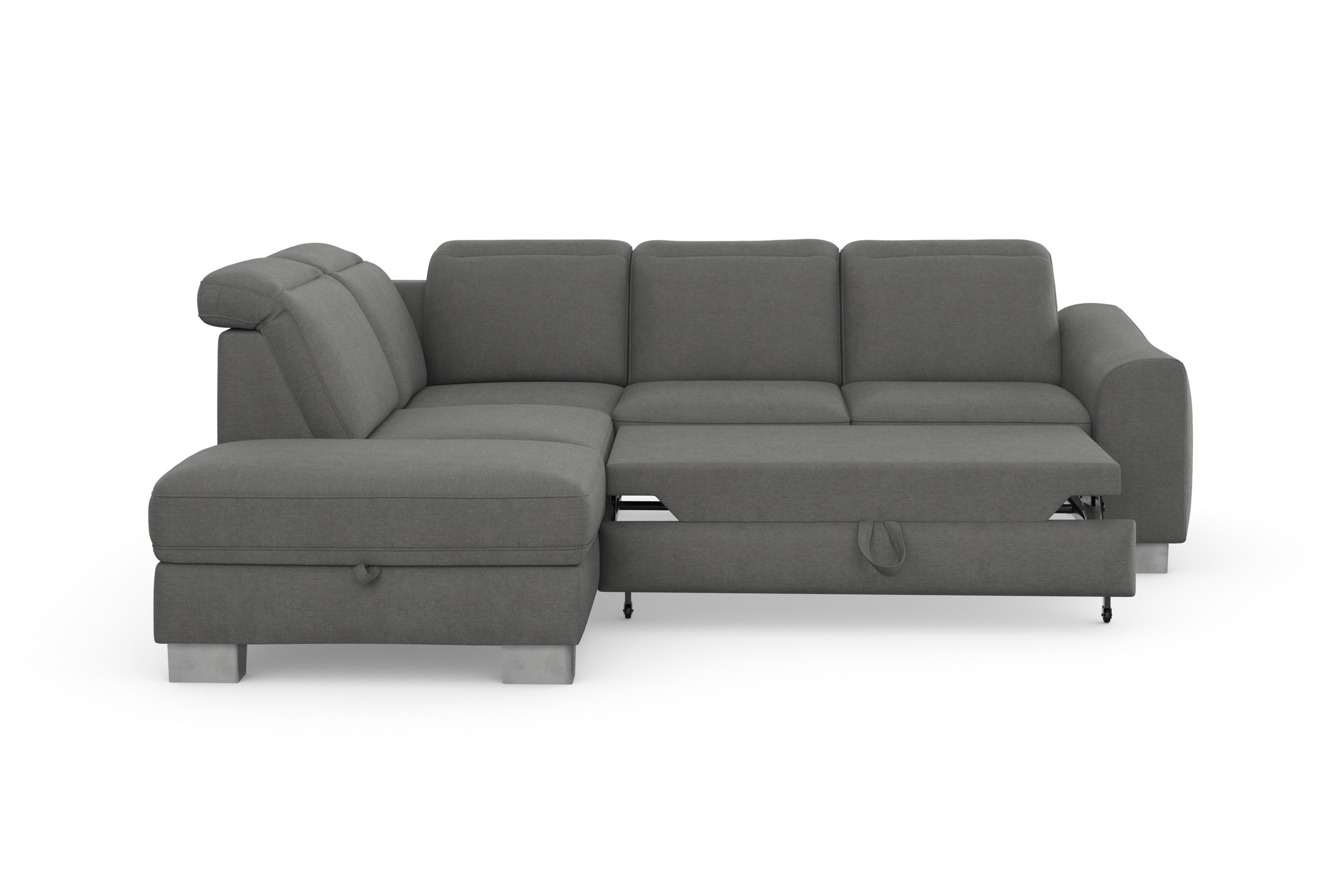 sit&more Ecksofa »Dundee L-Form« mit Federkern und Edelstahlfüßen, wahlweis günstig online kaufen