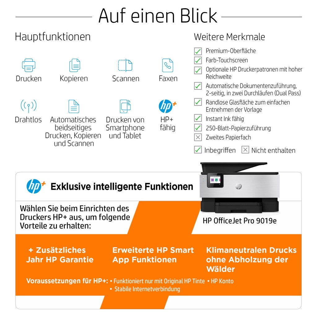 HP Multifunktionsdrucker »OfficeJet Pro 9019e«