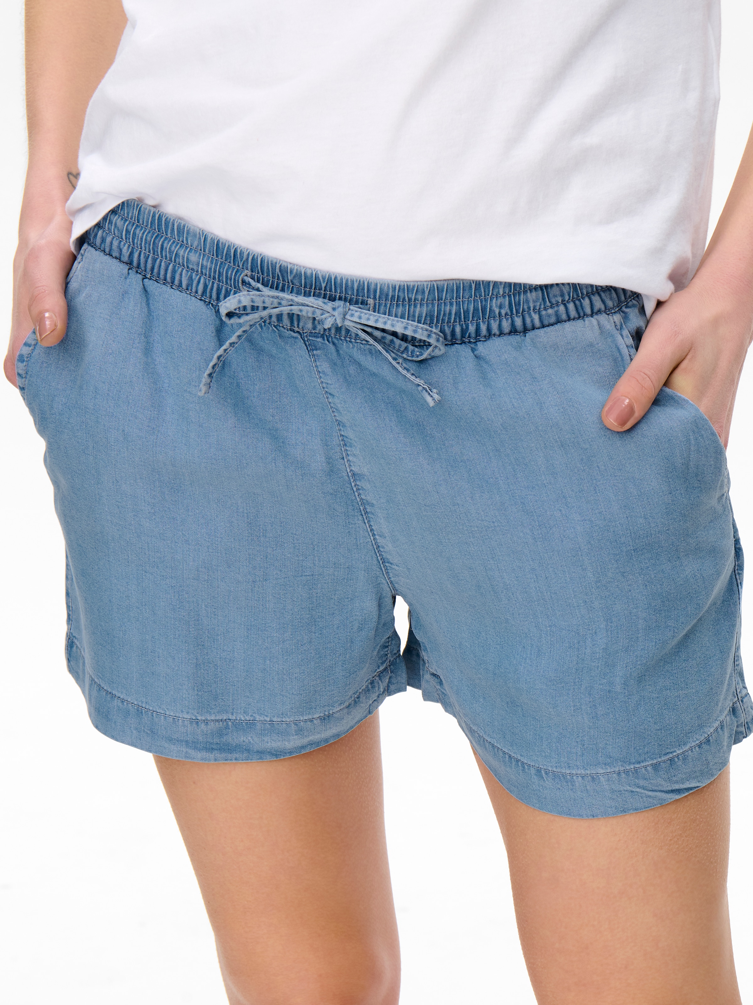 ONLY Shorts »ONLPEMA – Shorts mit elastischem Bund für lässigen Jeanslook«  Lyocell, relaxed fit