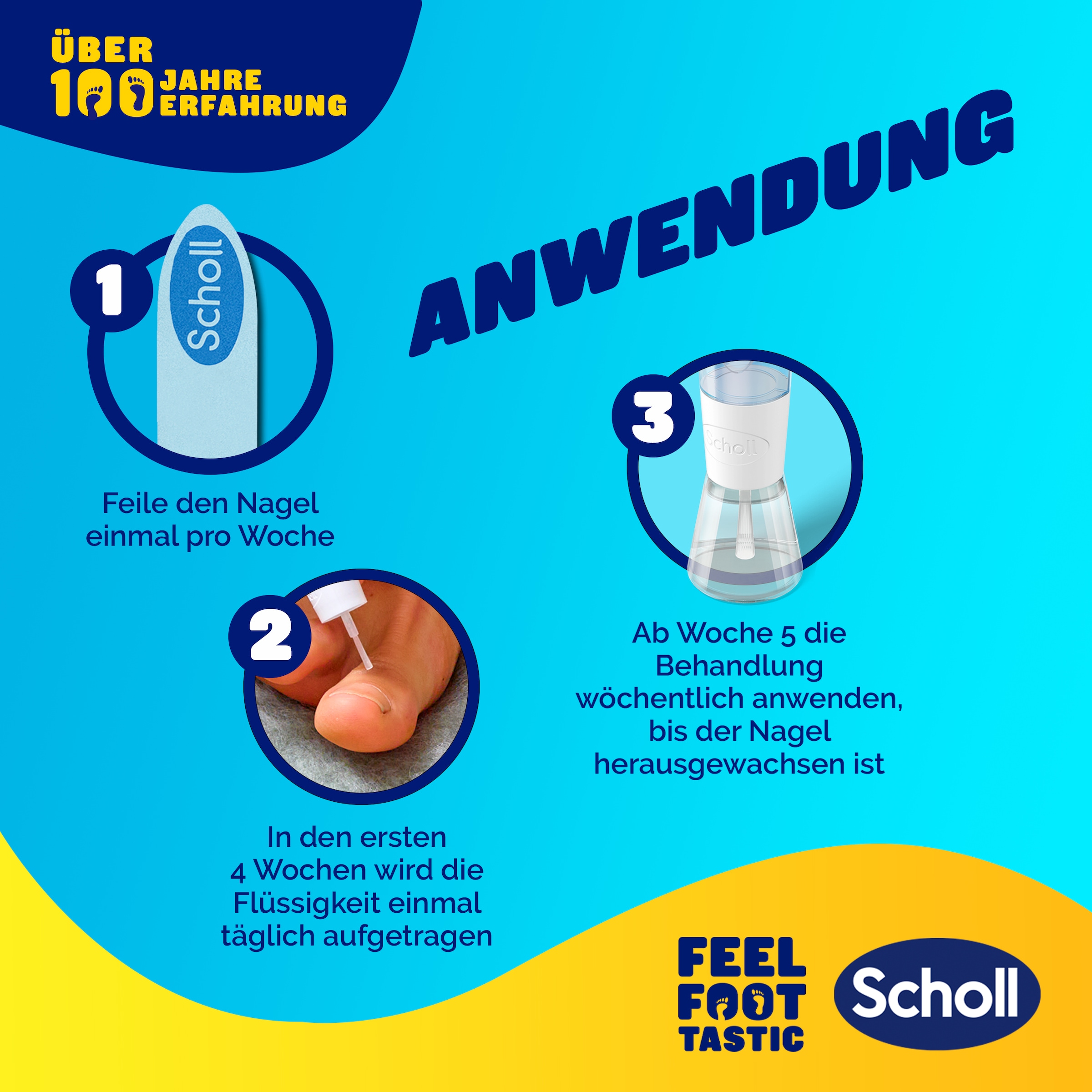 Scholl Nagelpflegestift »2-in-1 Stift effektiven Behandlung von Nagelpilz und Pilzinfektionen«, (Packung), Wirksamkeit klinisch bestätigt