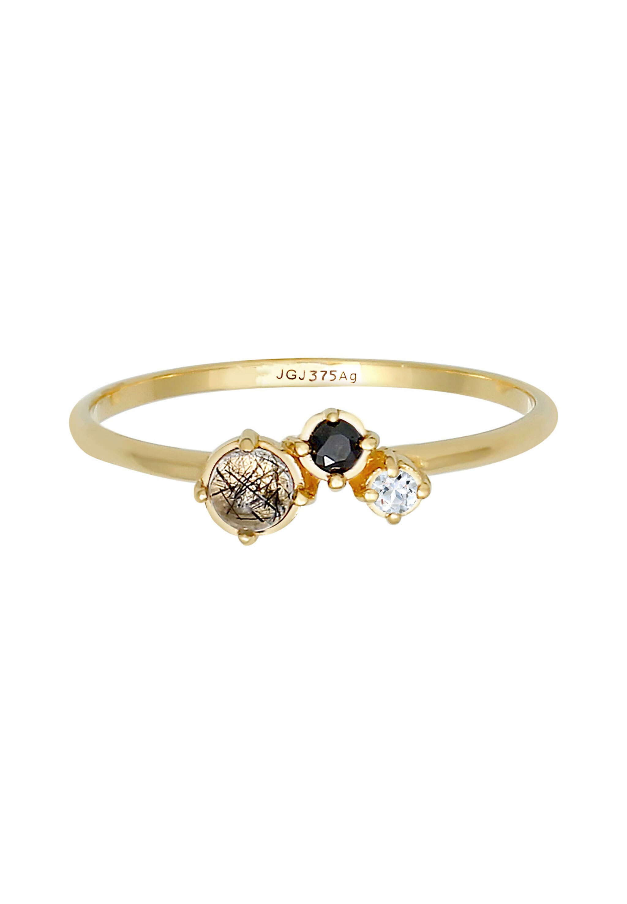 Elli DIAMONDS Diamantring »Diamant (0.03 ct.) Topas Turmalin 375er Gelbgold«