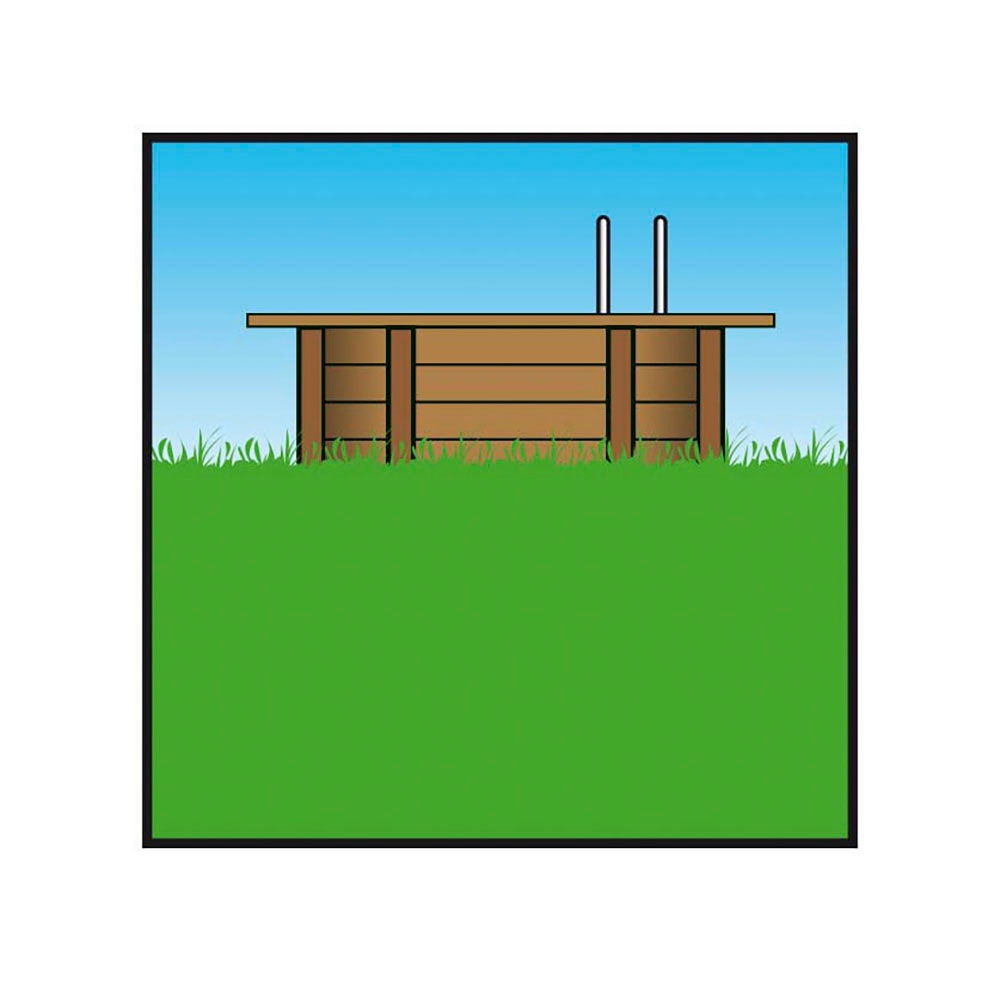 Ubbink Achteckpool »Ocea 510«, (Komplett-Set, 11 tlg.), ø 510 x 120 cm, Holzpool komplett mit Filteranlage