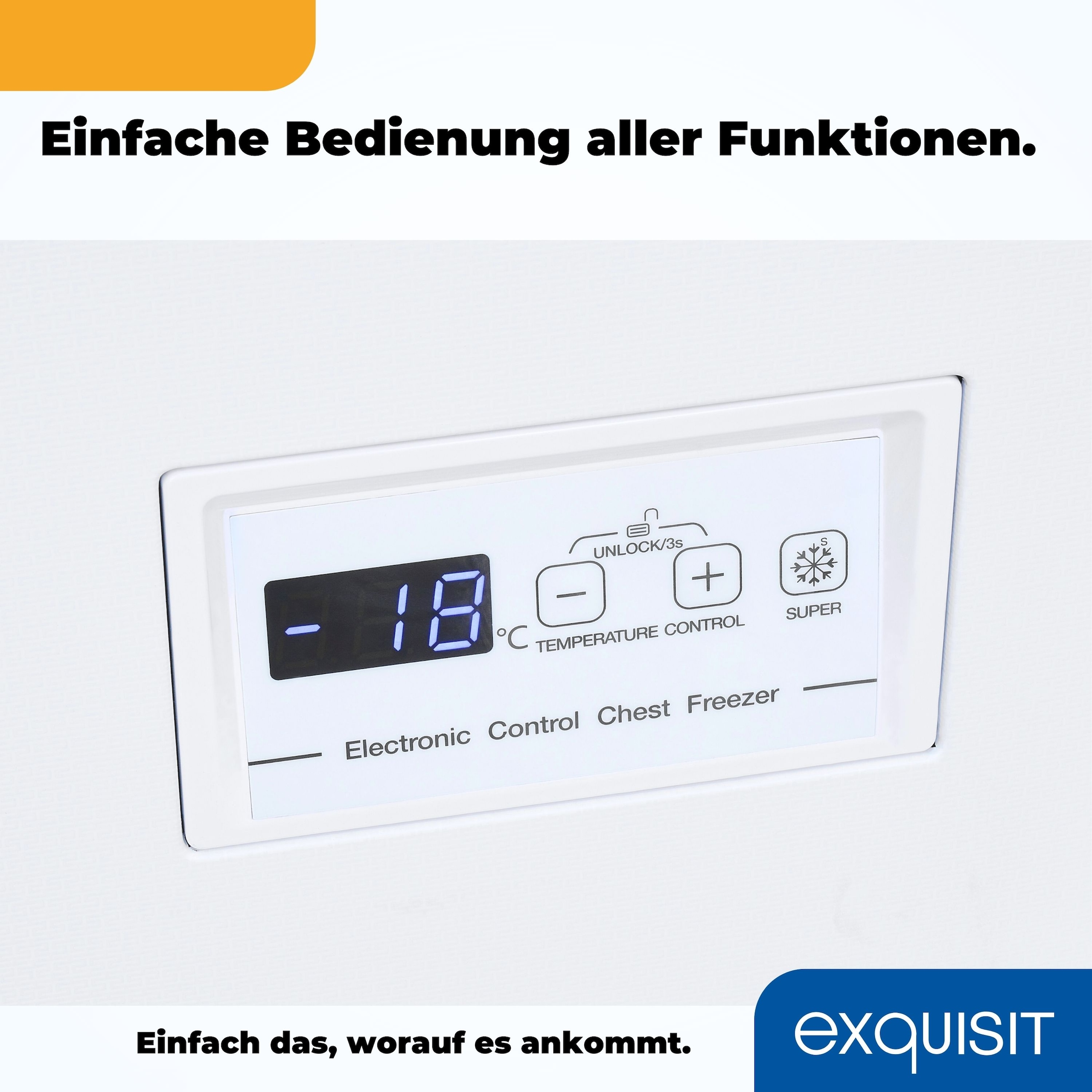 exquisit Gefriertruhe »GT200-HE-041C«, 84,5 cm hoch, 102,6 cm breit, EEK C, 198 L Nutzinhalt, Schnellgefrieren