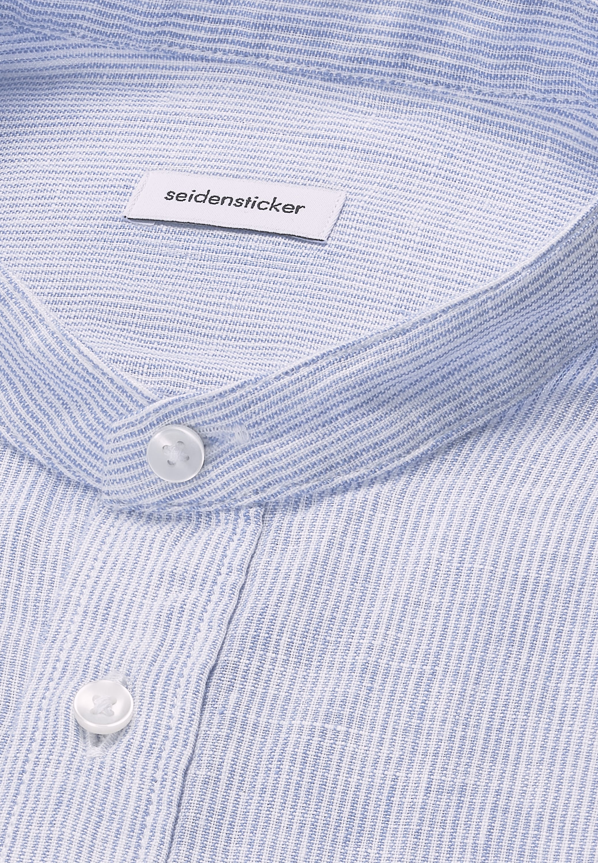 seidensticker Leinenhemd »Schwarze Rose« Regular 1/1 Stehkragen Gestreift