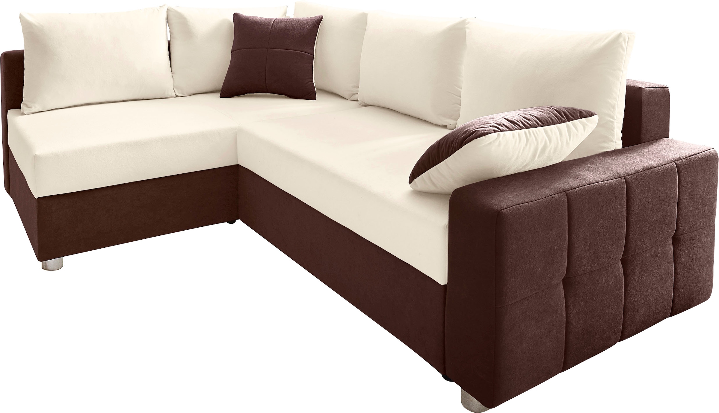 COLLECTION AB Ecksofa Parma, mit Bettfunktion, inkl. Zier- und Rückenkissen
