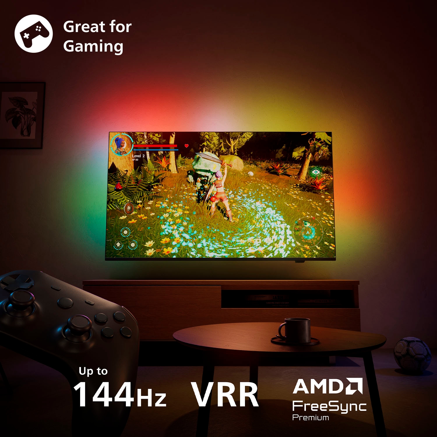 Philips Mini-LED-Fernseher »55MLED910/12«, 4K Ultra HD, Smart-TV