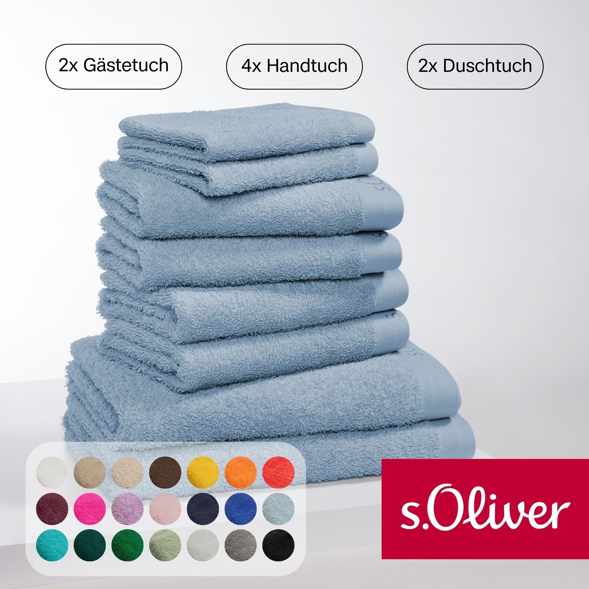 s.Oliver Handtuch Set »s.Oliver, Premium Qualität, 600 gr/m²«, (Set, 8 St., günstig online kaufen