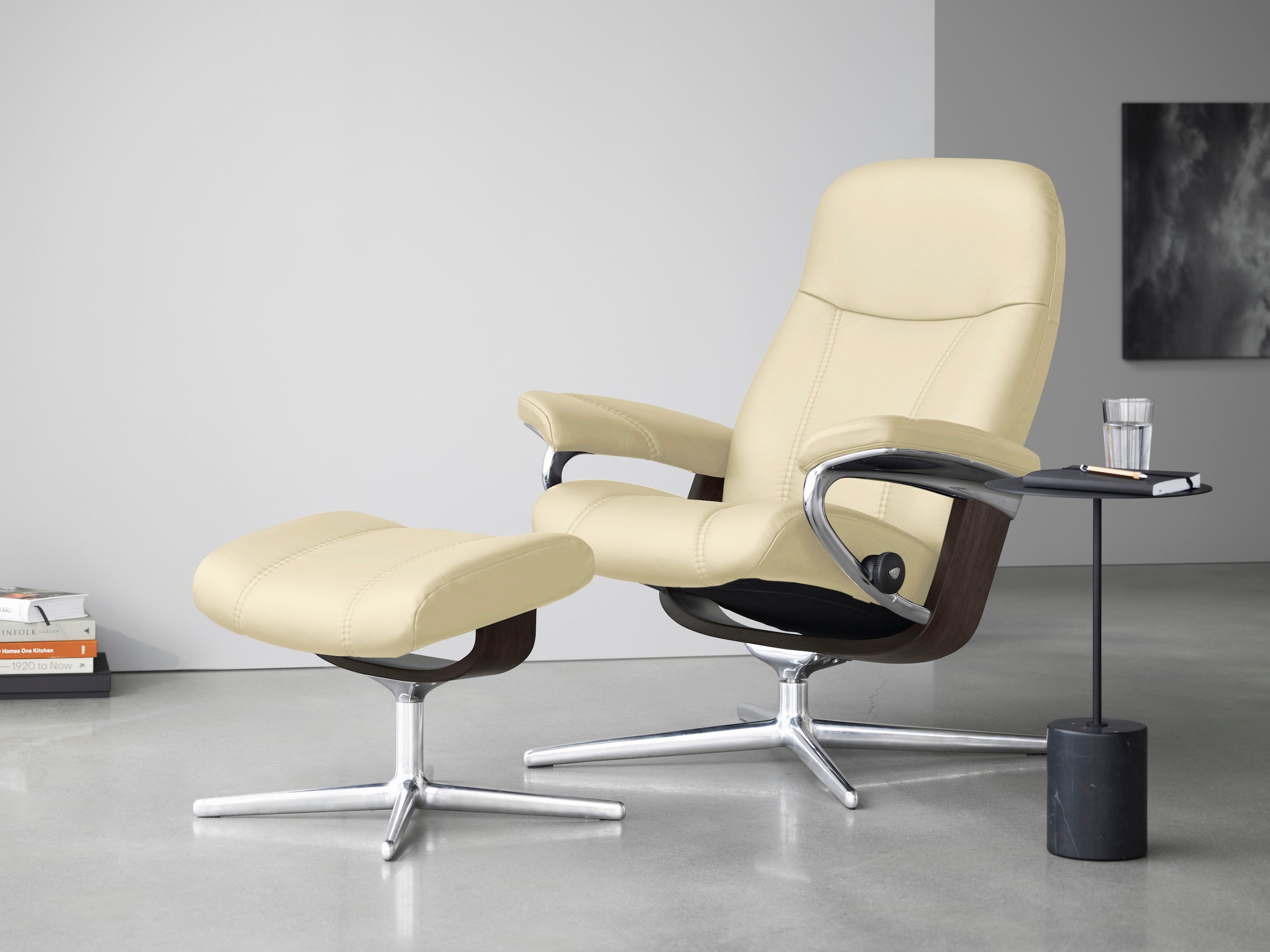 Stressless Relaxsessel "Consul", mit Cross Base, Größe S, M & L, Holzakzent günstig online kaufen