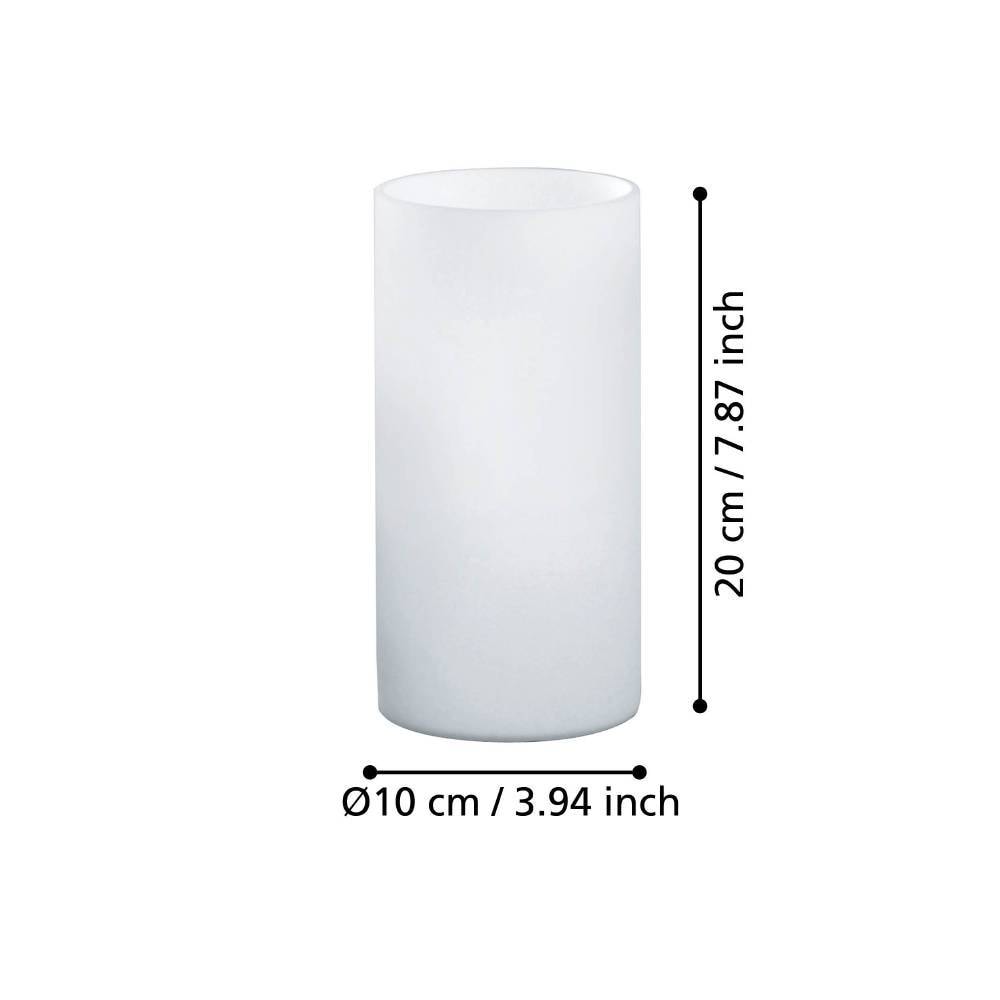 EGLO Tischleuchte »GEO Tischlampe, opal-mattes Glas, Schalter am Kabel, minimalistisch«, 1 flammig, Leuchtmittel E14 | Leuchtmittel wechselbar-ohne Leuchtmittel, Nachttischlampe, Deko-Leuchte, Schlafzimmer, 165cm Kabel, 20x10cm
