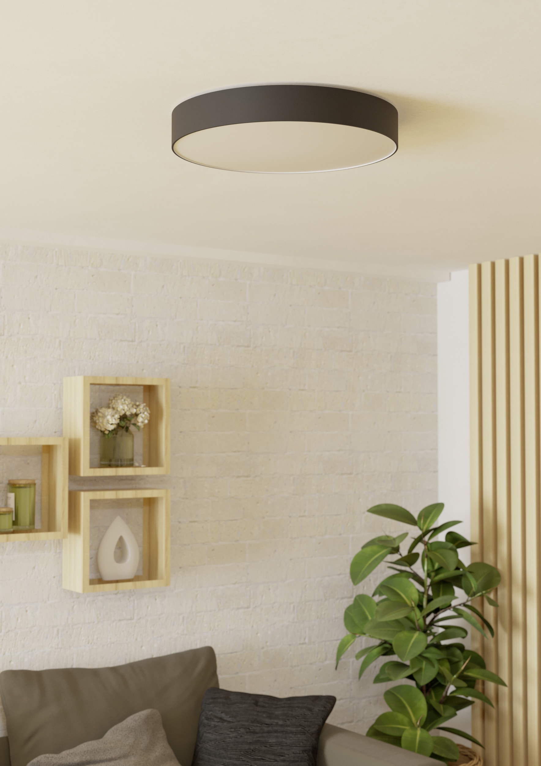 EGLO LED Deckenleuchte »GALLIZZI-Z Deckenlampe - Kunststoff - LED - 26W - IP20« LED-Modul 1 Stk. Kaltweiß | Neutralweiß | RGB | Warmweiß Wohzimmerlampe, Esszimmerlampe, Flur, Schlafzimmer, H7 x Ø49 cm