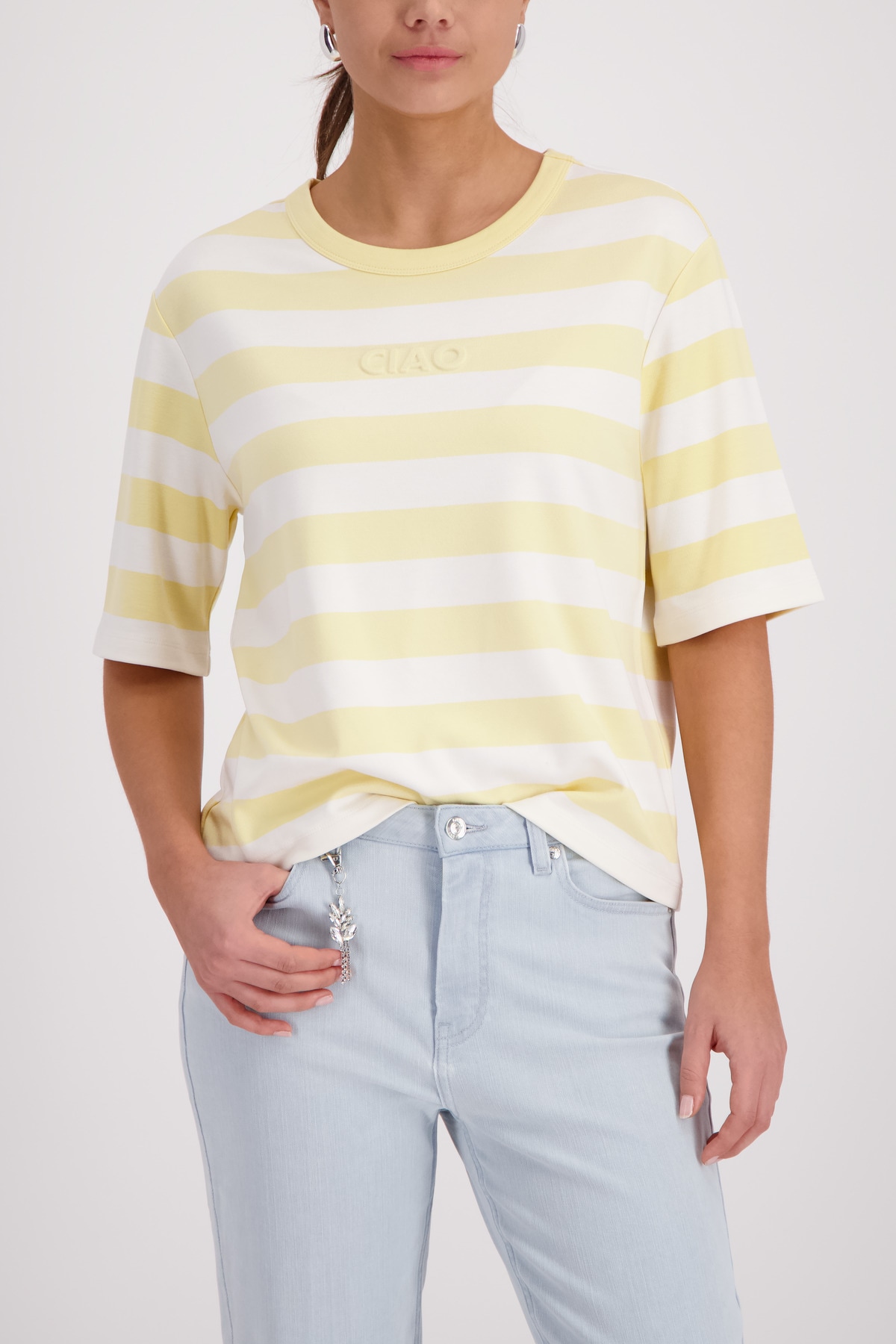 Monari Sweatshirt »Sweatshirt Basic Ringel«, Regular fit mit Streifen
