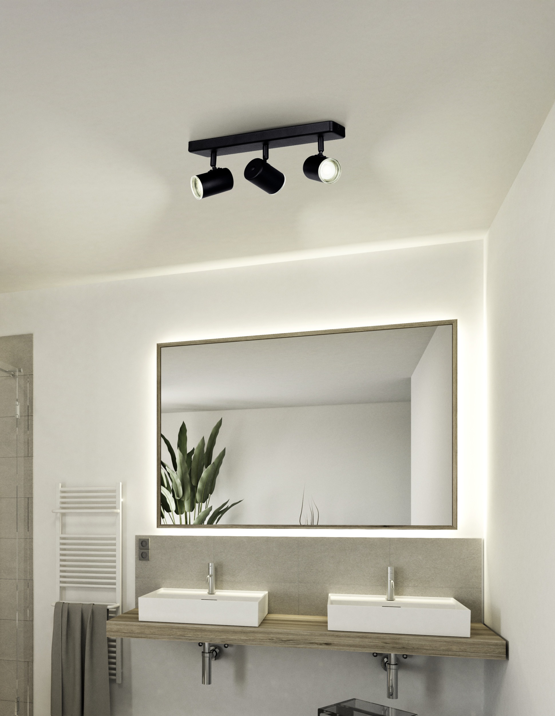 EGLO Deckenspot »CONSUMA 1 Spotlampe - Stahl - GU10 - 3X5W - IP44« GU10 1 S günstig online kaufen