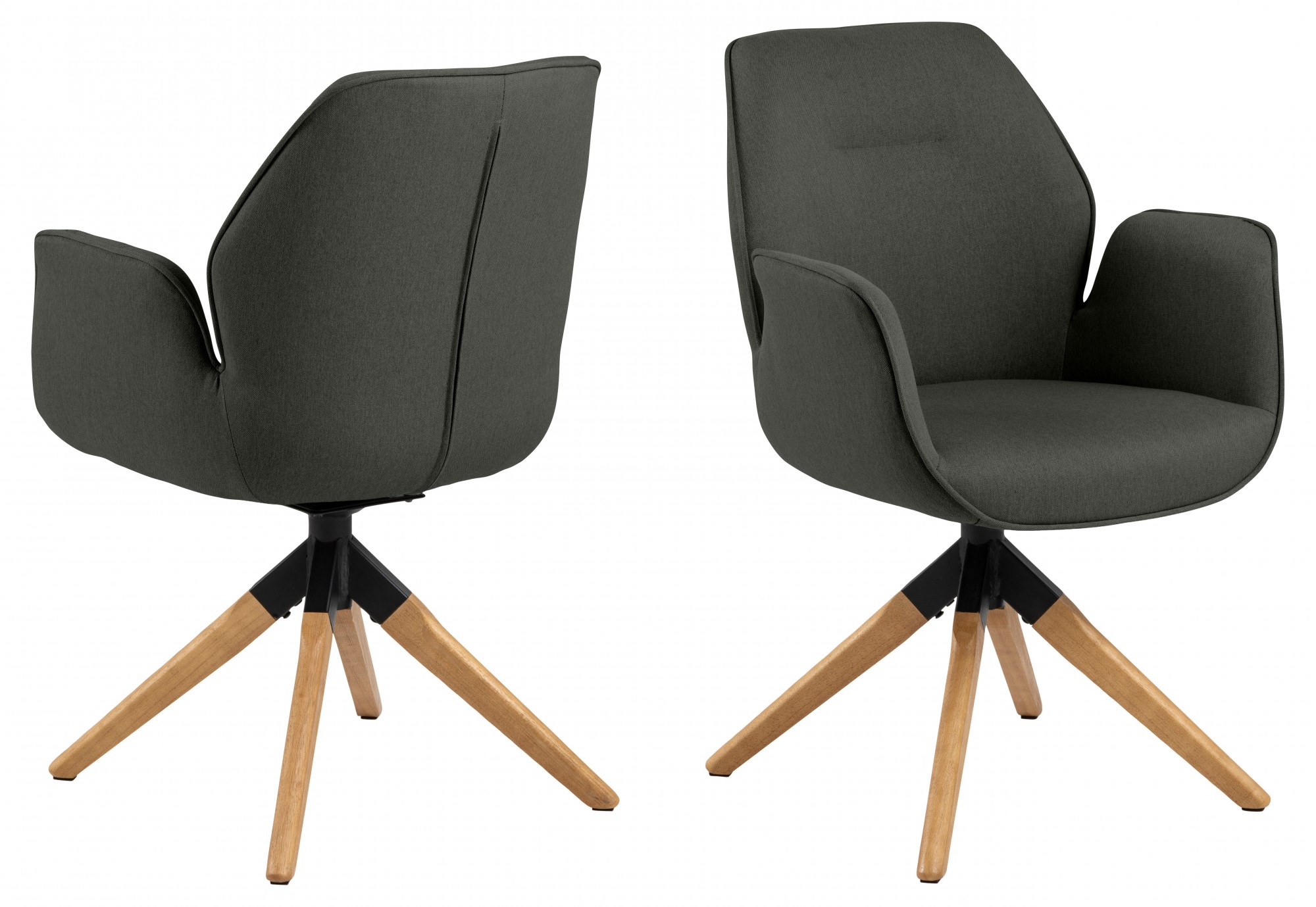 ACTONA GROUP Esszimmerstuhl »Alma« () 1 Stk.mit eleganten Kedern, Drehstuhl günstig online kaufen