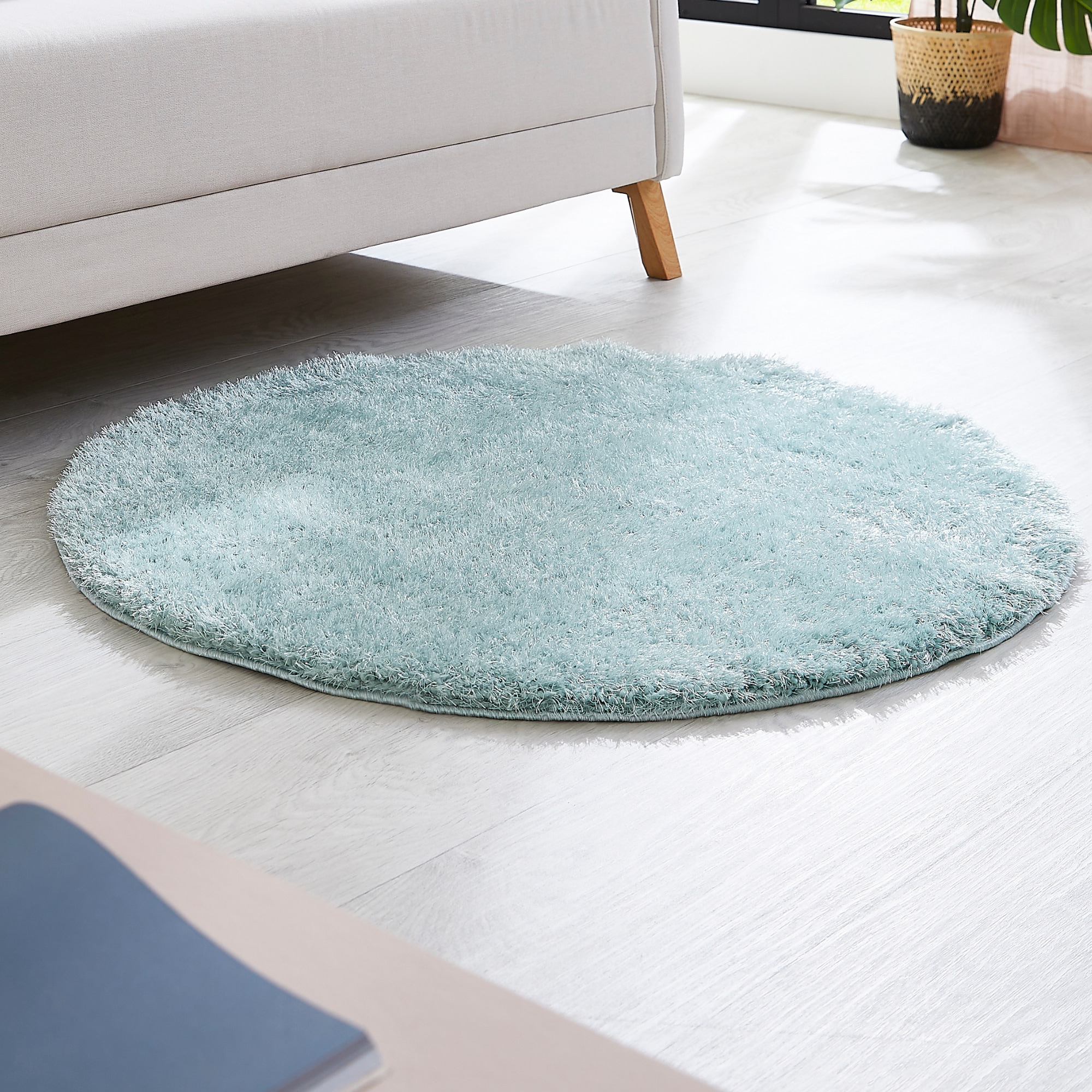 LUXOR living Hochflor-Teppich »Gela«, rund, 45 mm Höhe, Uni Farben, weich u günstig online kaufen