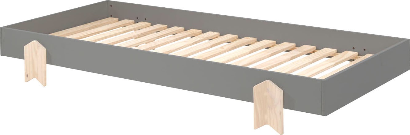 Vipack Kinderbett »Modulo«, (Made in Europe), Jugendbett, Einzelbett, Stapelbett mit Füßen in Pfeiloptik