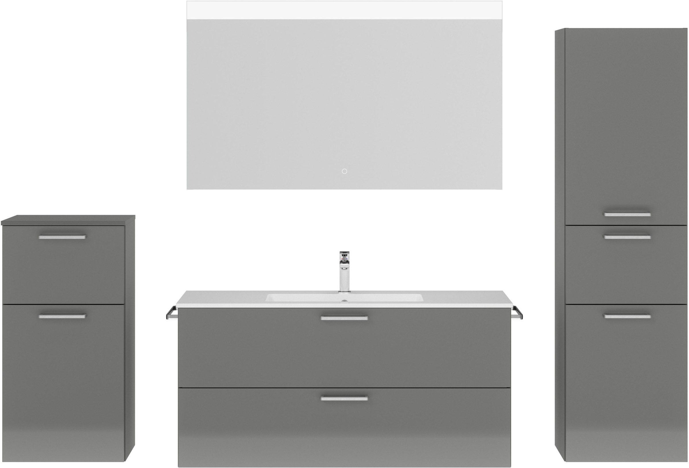 nobilia® Badmöbel-Set »Tolvina« vormontiert, mit Soft-Close, 4 Stk. tlg. günstig online kaufen