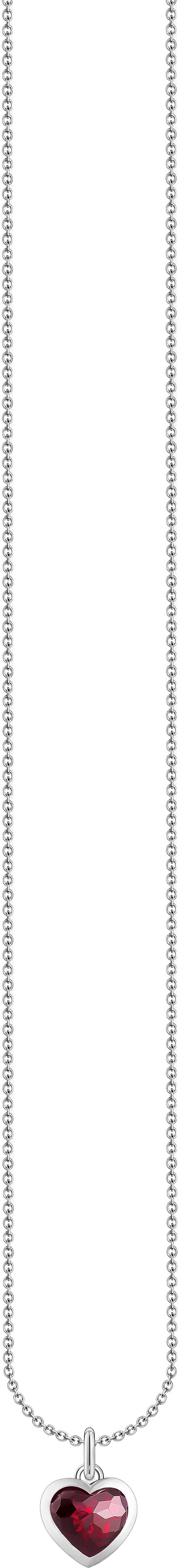 Thomas Sabo Kette Mit Anhänger »Herz-Anhänger« Mit Zirkonia (synth.)