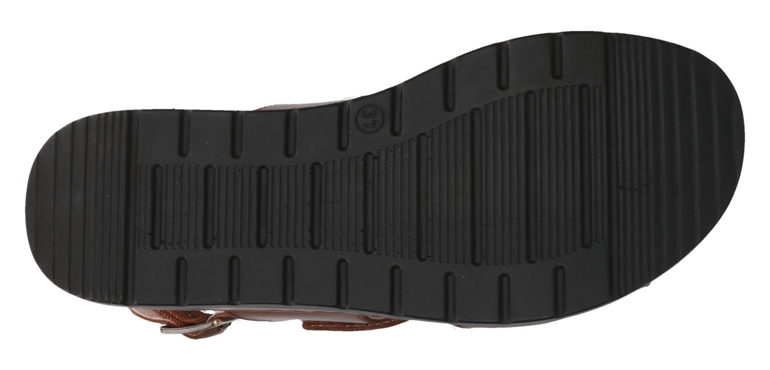 Caprice Riemchensandale, Keilsandalette, Sommerschuh, Bequemschuh mit vrestellbarer Schnalle