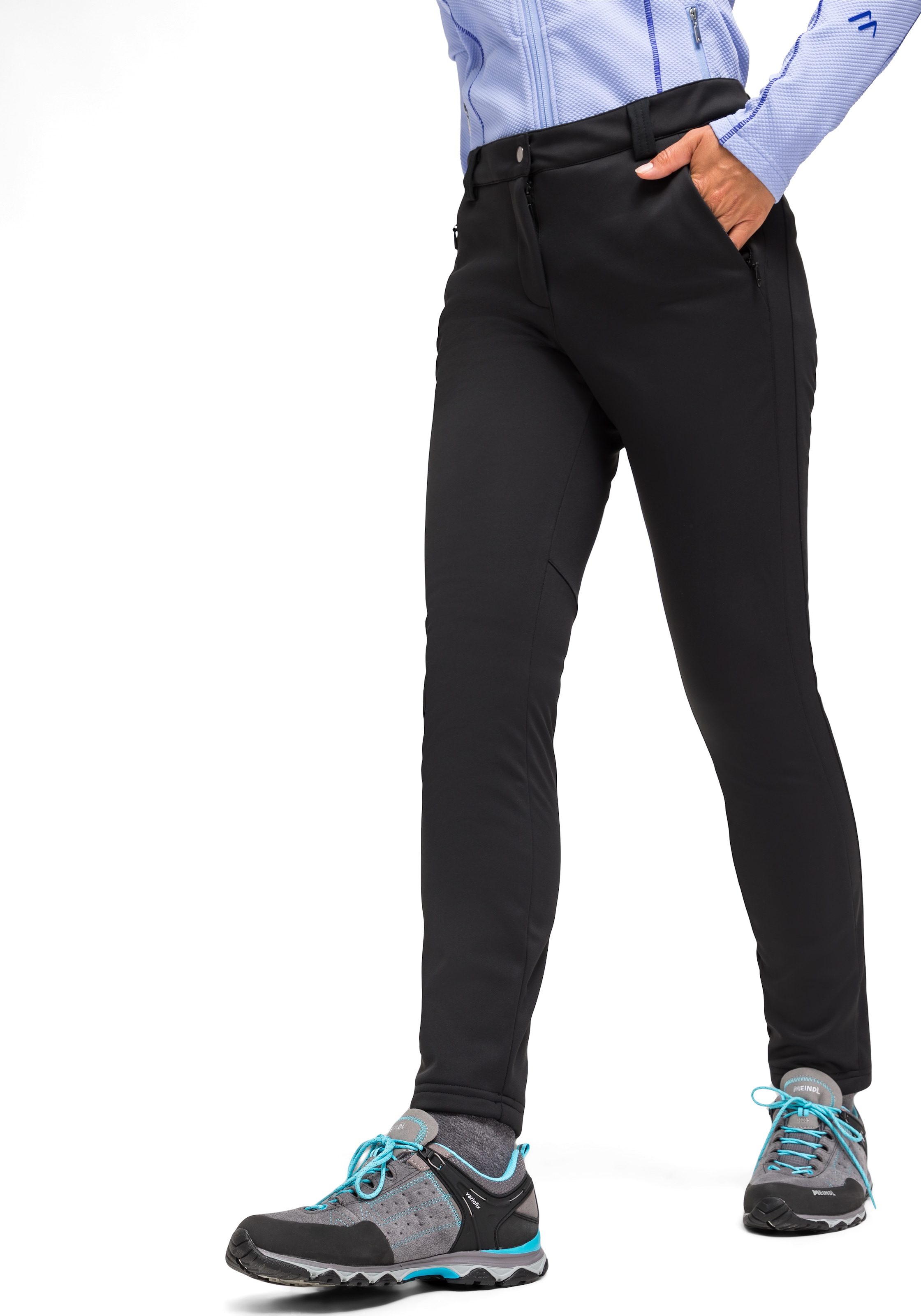 Maier Sports Softshellhose »Lapilli W«  Damen Outdoorhose, atmungsaktiv und winddicht, Slim Fit
