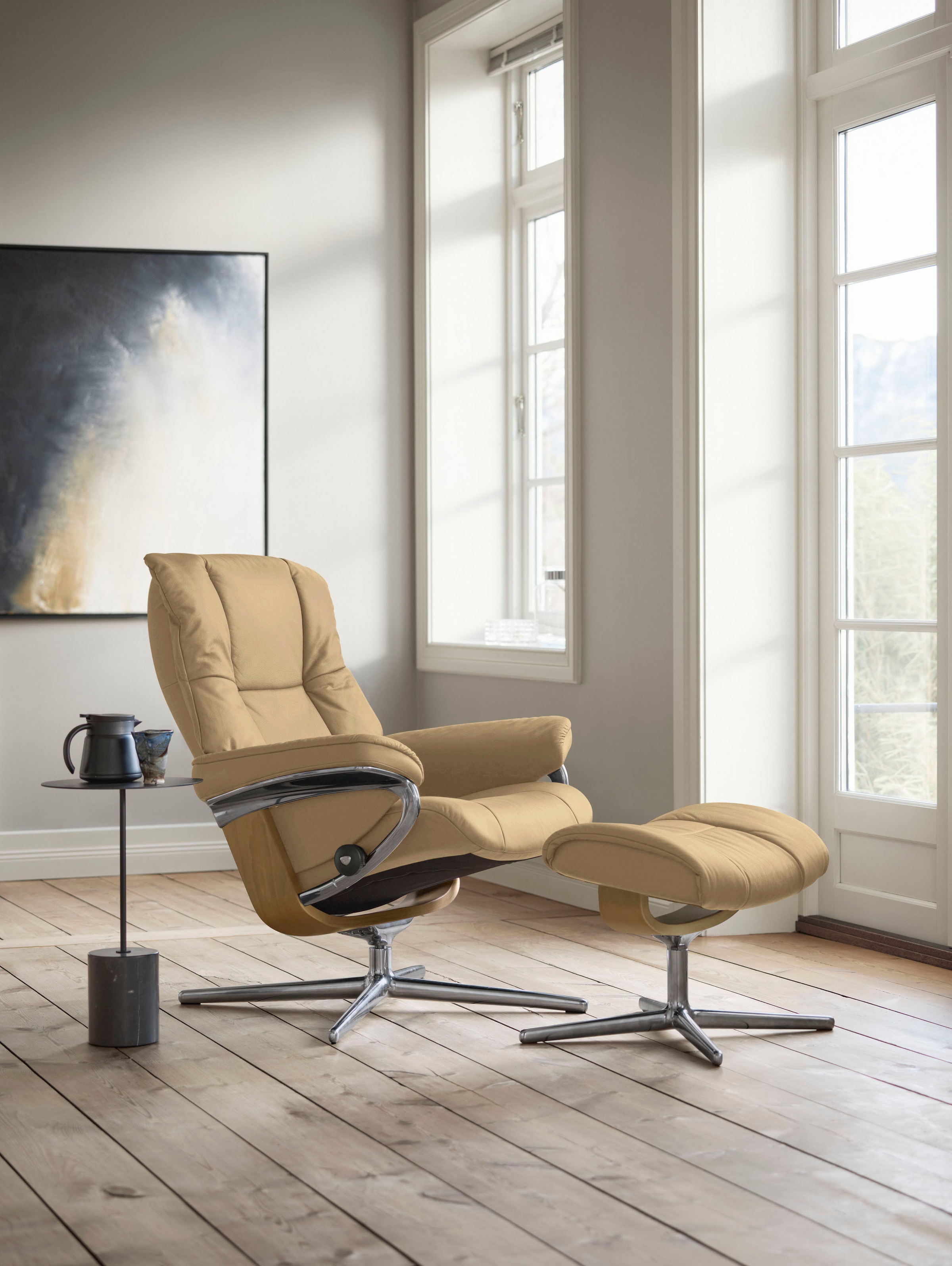Stressless® Fußhocker »Mayfair«, mit Cross Base, Größe S, M & L, Holzakzent Eiche