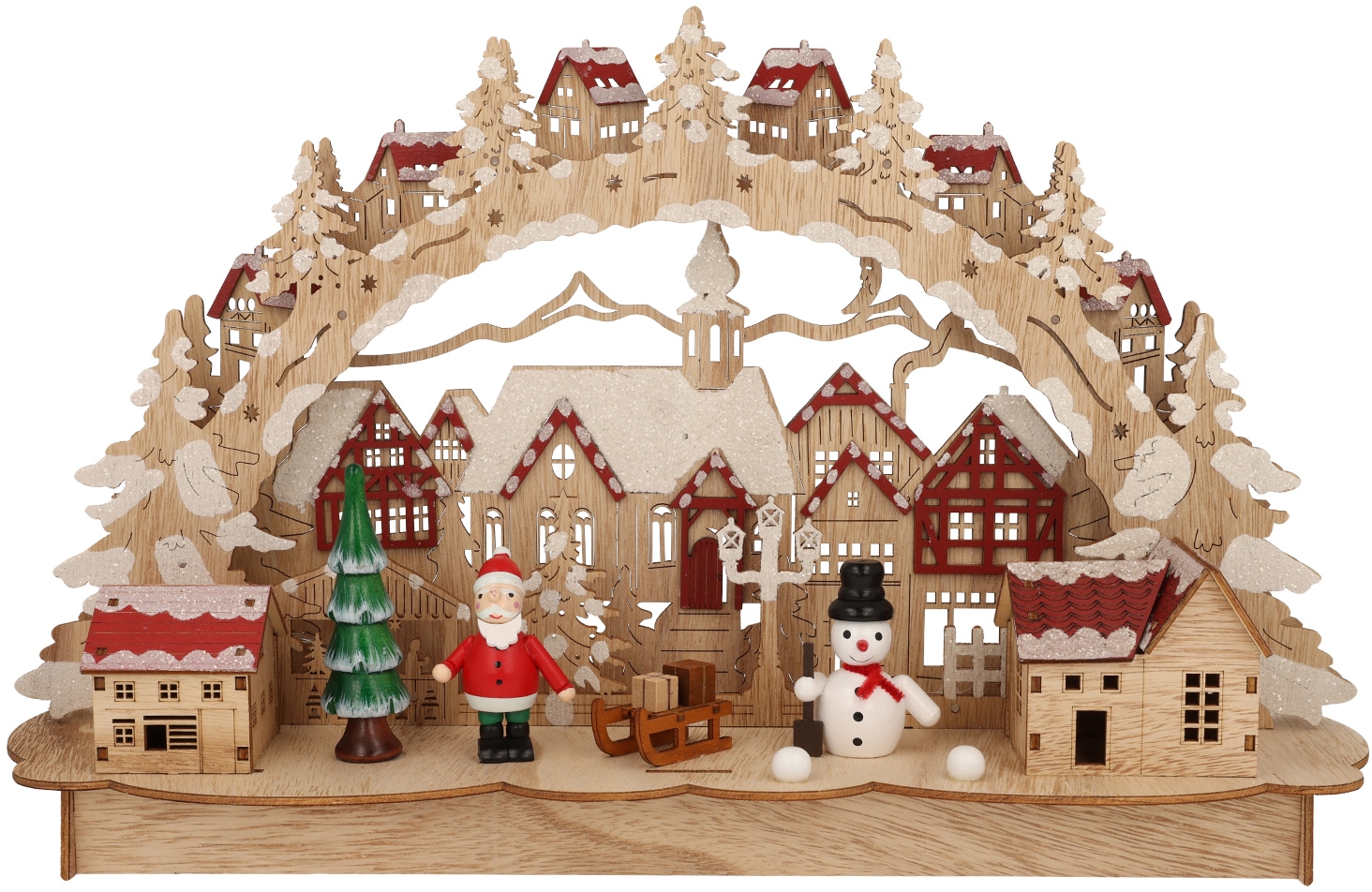 Myflair Möbel & Accessoires LED Schwibbogen »Weihnachtsdeko«, aus Holz, mit günstig online kaufen