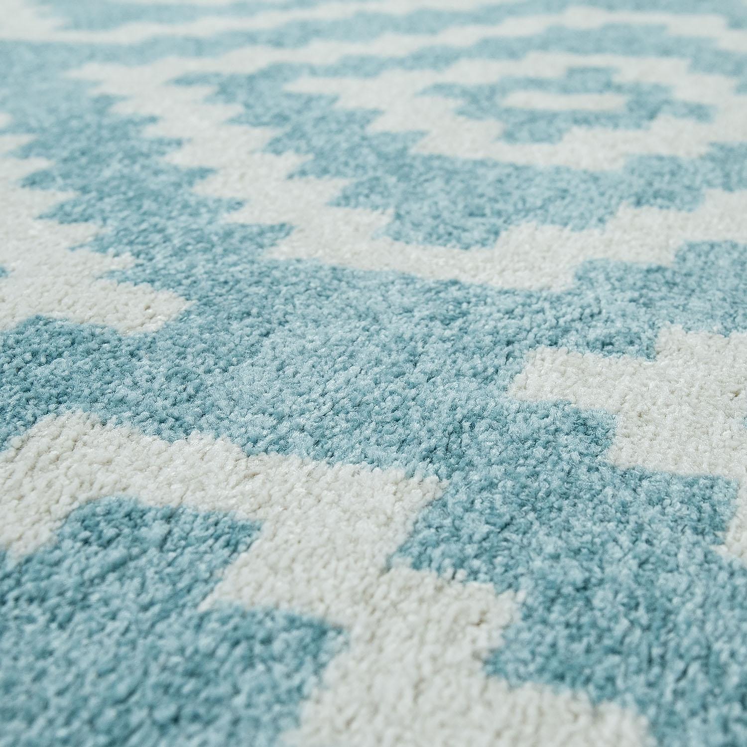 Paco Home Teppich »Stella 400«, rechteckig, 16 mm Höhe, Kurzflor, Pastell Farben, Rauten Design, Wohnzimmer