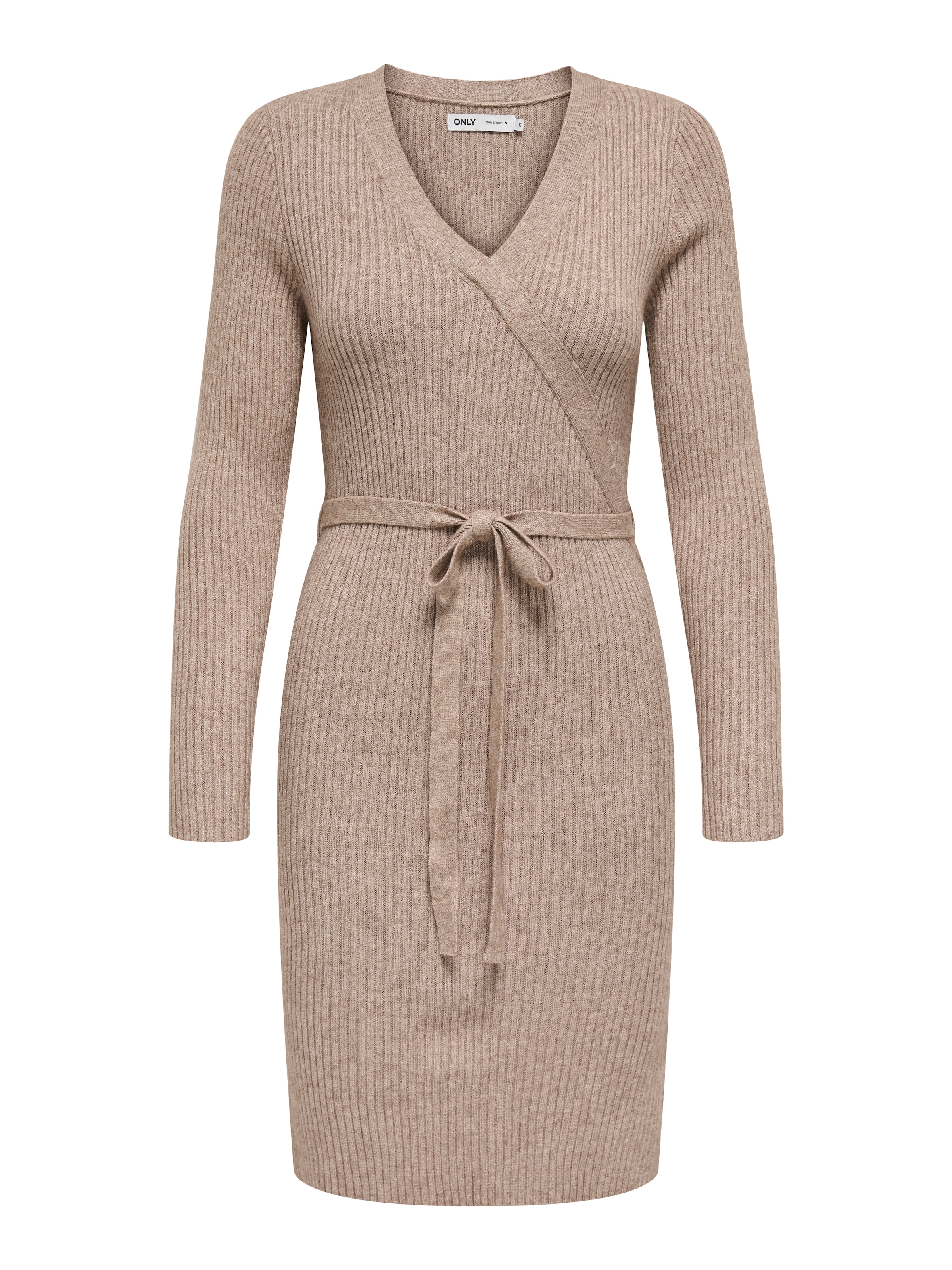 ONLY Strickkleid »ONLVENLO L/S RIB WRAP DRESS RP KNT«