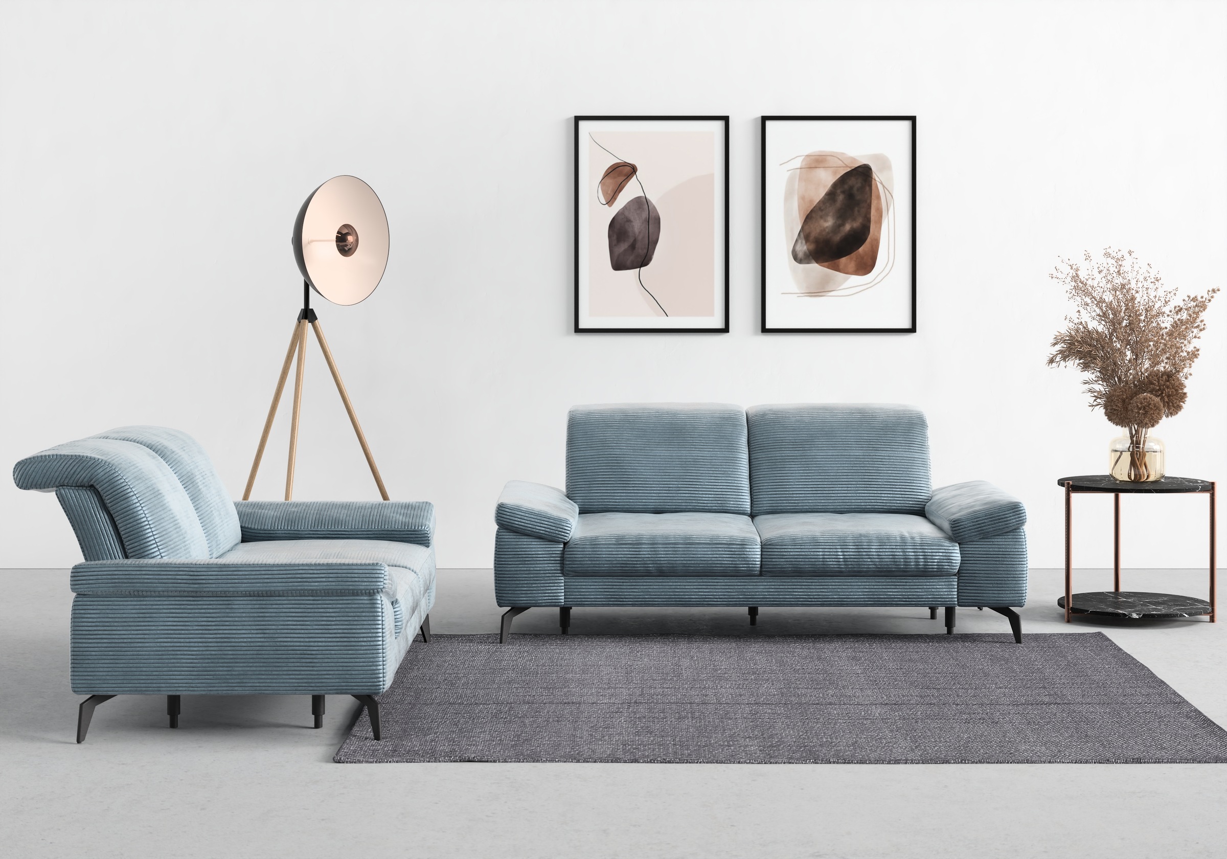 sit&more 2,5-Sitzer »Cabana«, Breite 211 cm, mit oder ohne Sitztiefen-, und Kopfteilfunktion