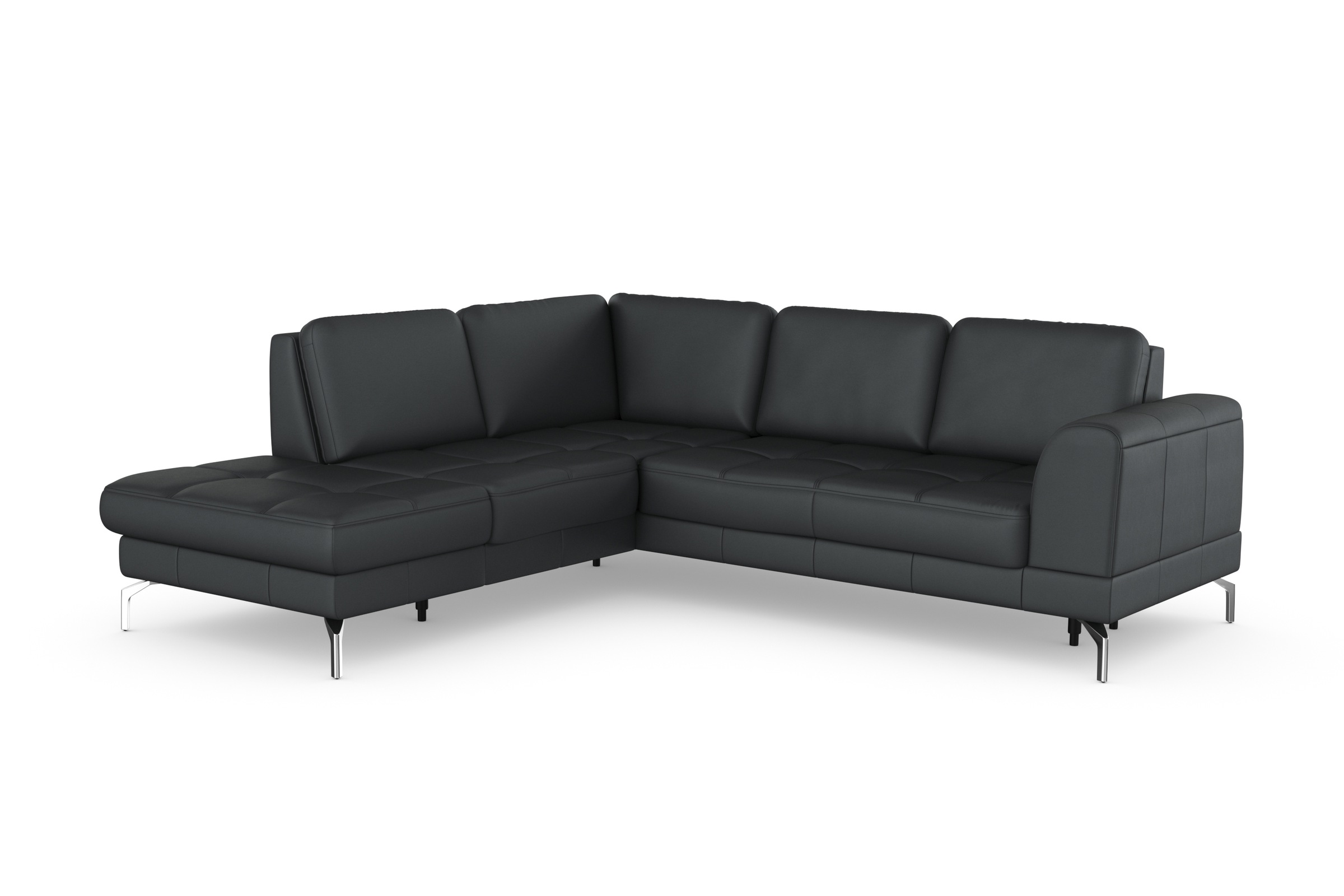 sit&more Ecksofa »Bendigo L-Form«, inklusive Sitztiefenverstellung, Bodenfreiheit 15 cm, in 2 Fußfarben